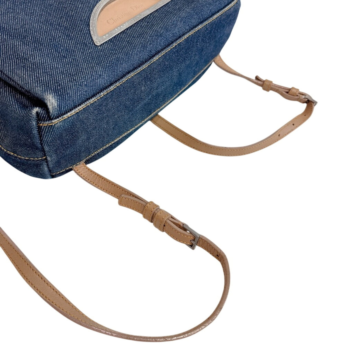 Christian Dior Blue Denim Backpack (Pre-Owned)
