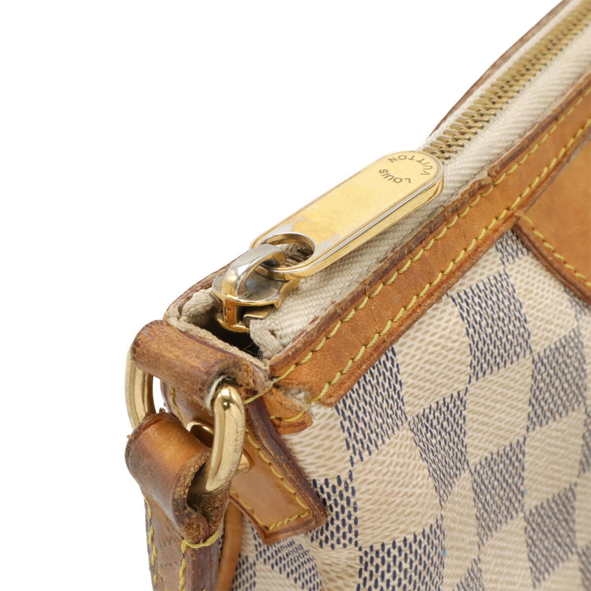 Louis Vuitton Damier Azur Ivory Canvas Shoulder Bag (Pre-Owned)