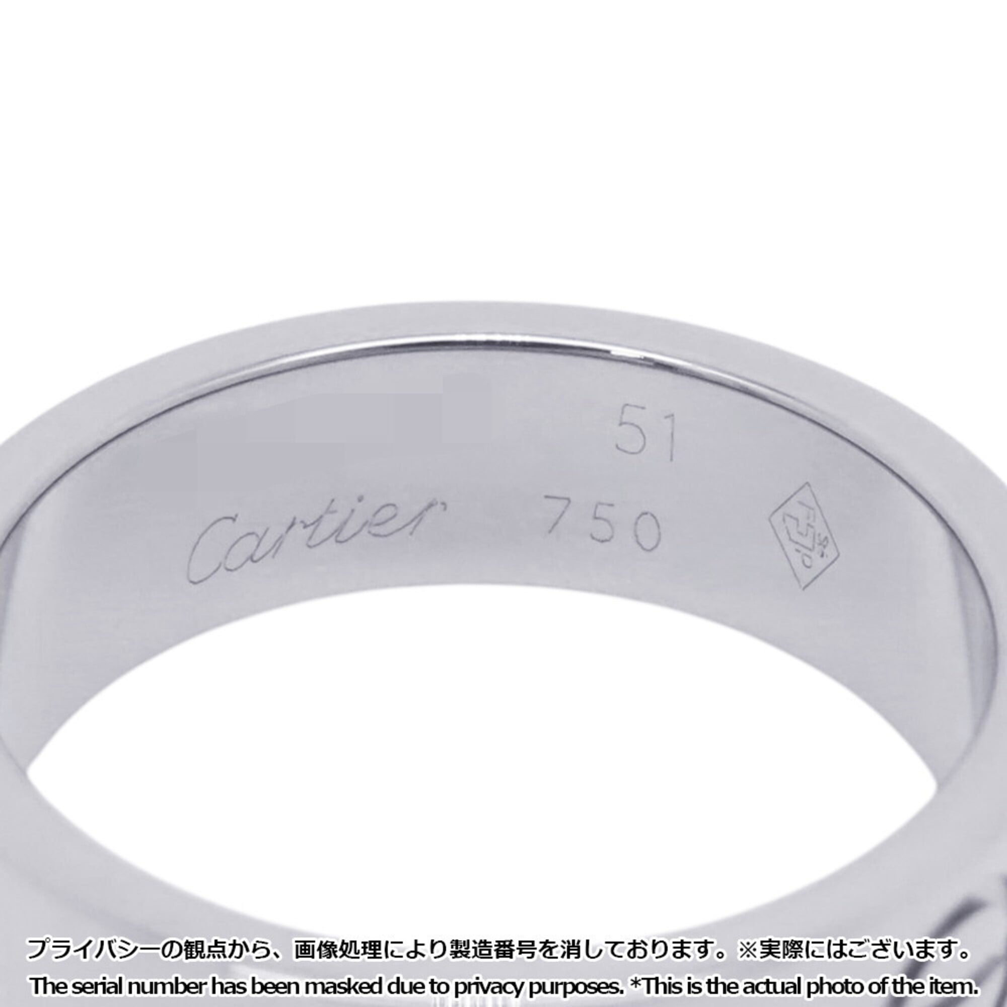 Cartier Love White Gold (18K) Band Ring (Pre-Owned)