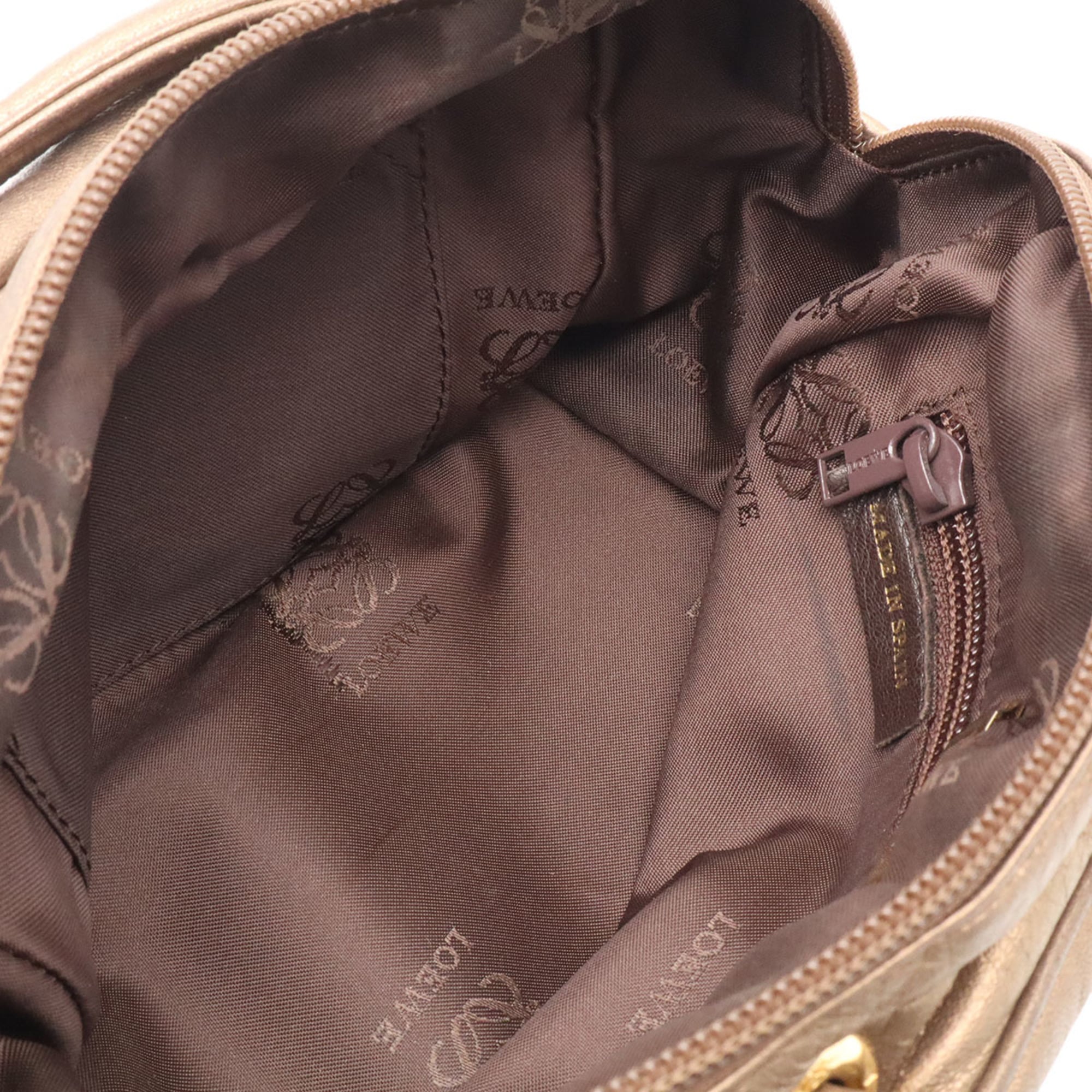 Loewe Metallic Bronze Leather Handbag (Pre-Owned)
