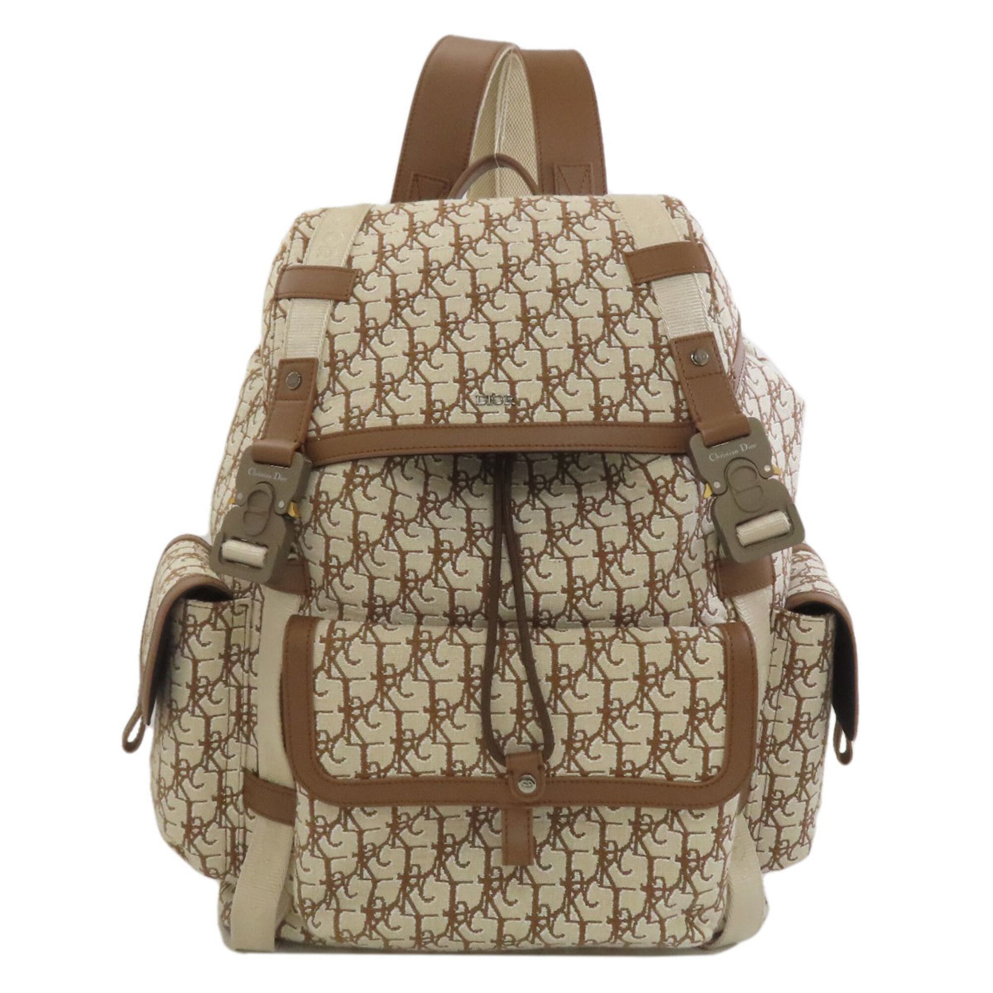 Christian Dior Brown Canvas Backpack (Pre-Owned)