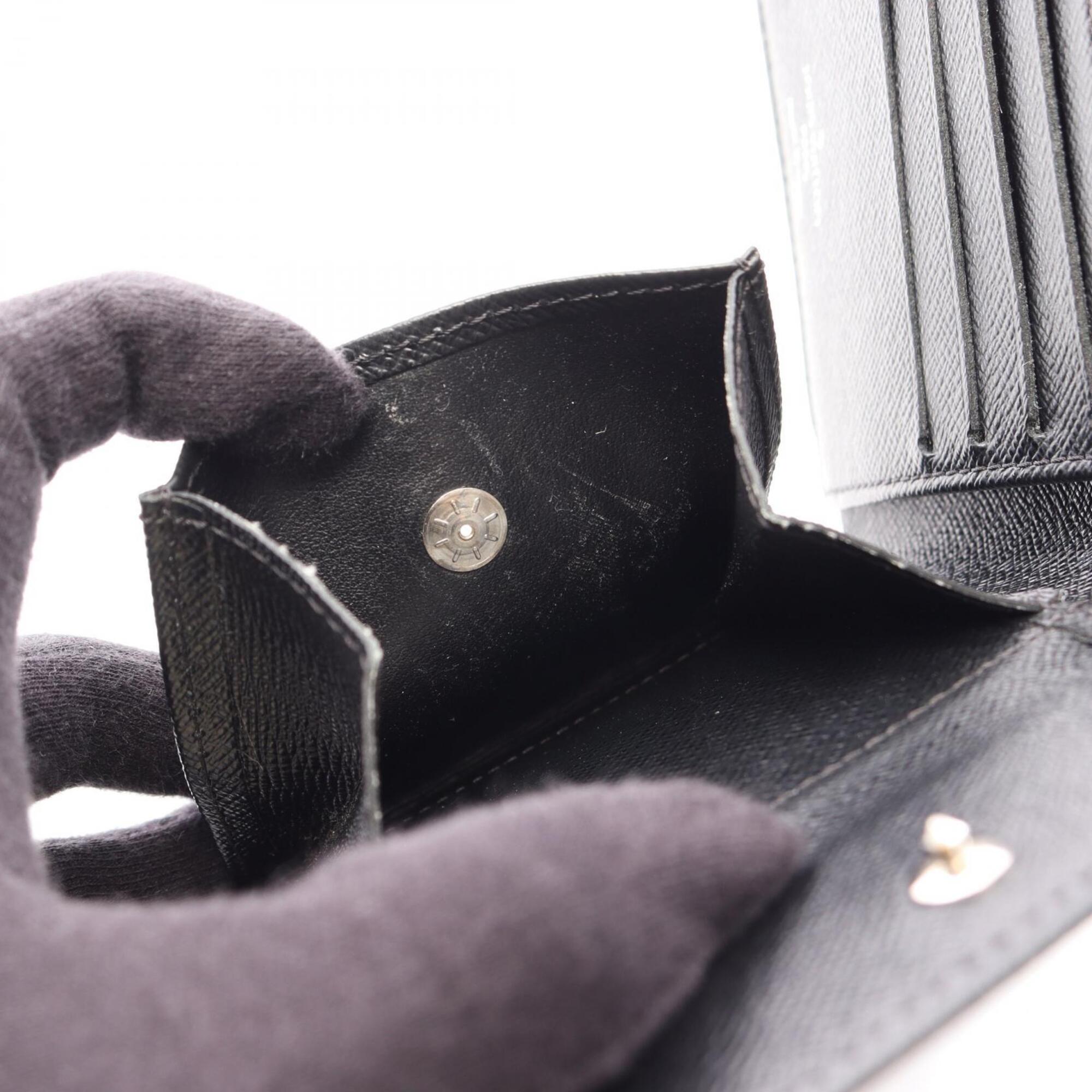 Louis Vuitton Black Leather Pvc Wallet (Bi-Fold) (Pre-Owned)