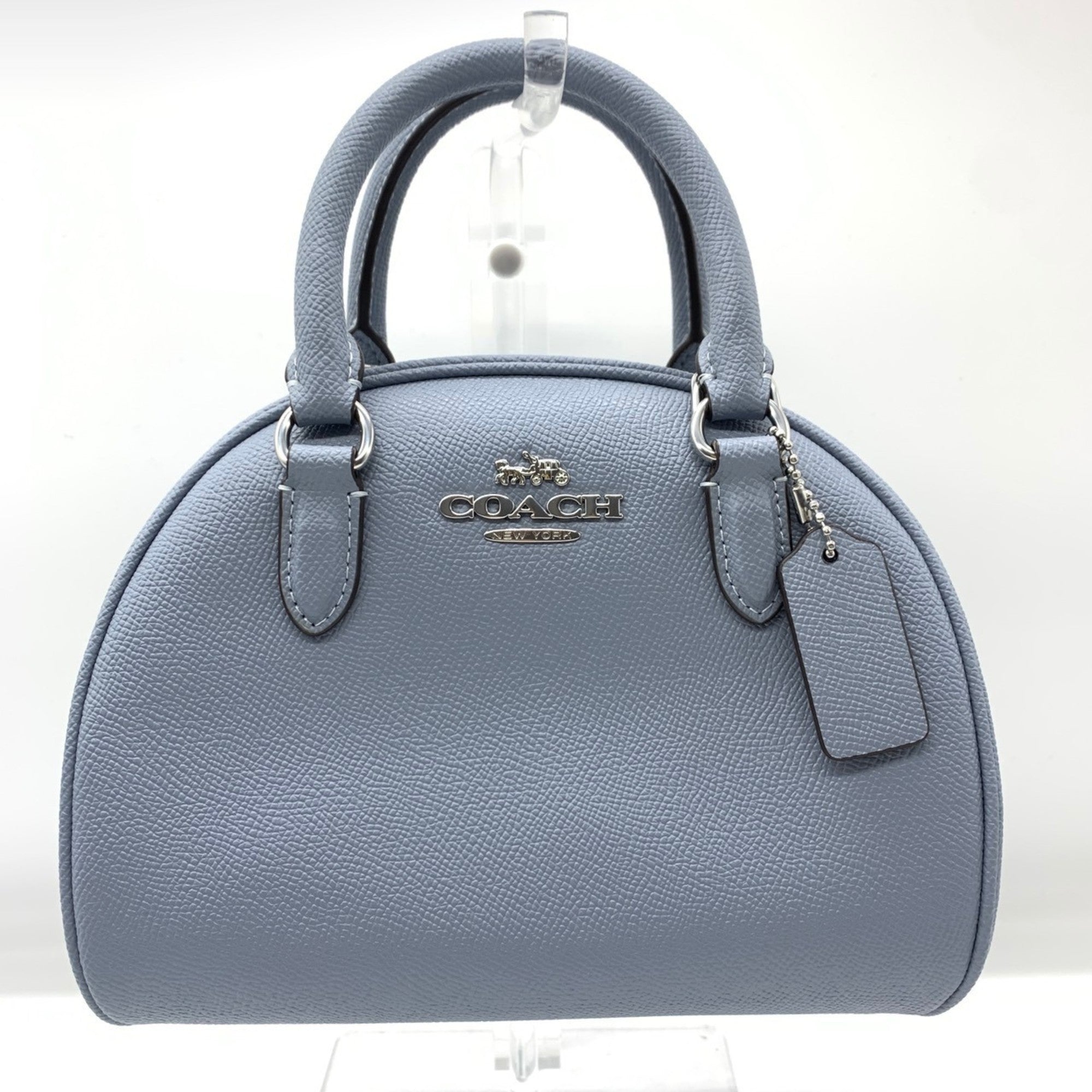 Coach Blue Gray Leather Handbag Shoulder Bag (Pre-Owned)