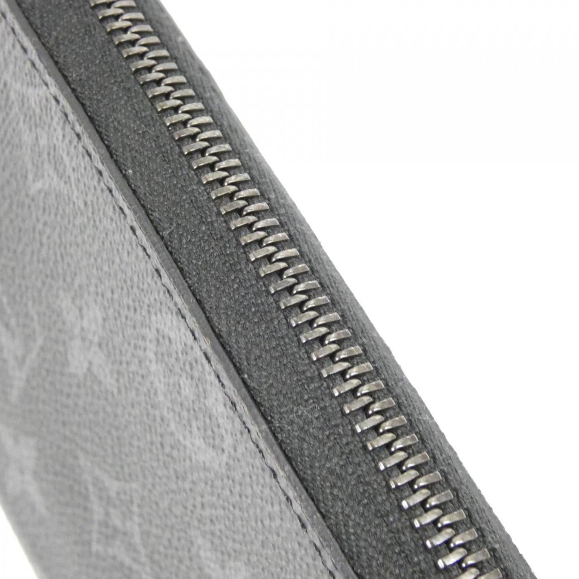 Louis Vuitton Black Coated Canvas Long Wallet (Bi-Fold) (Pre-Owned)