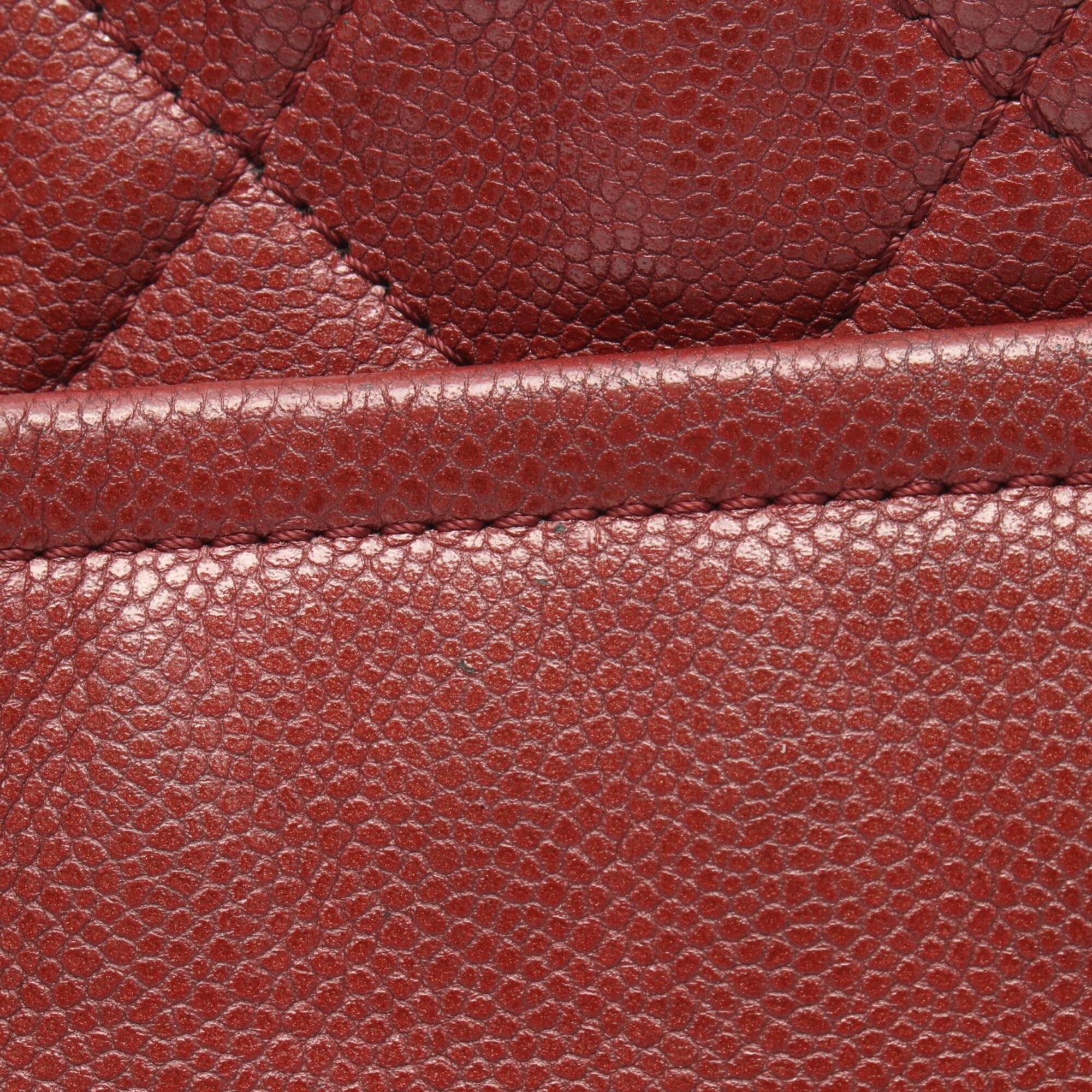 Chanel Bordeaux Grained Calfskin Handbag Tote Bag (Pre-Owned)