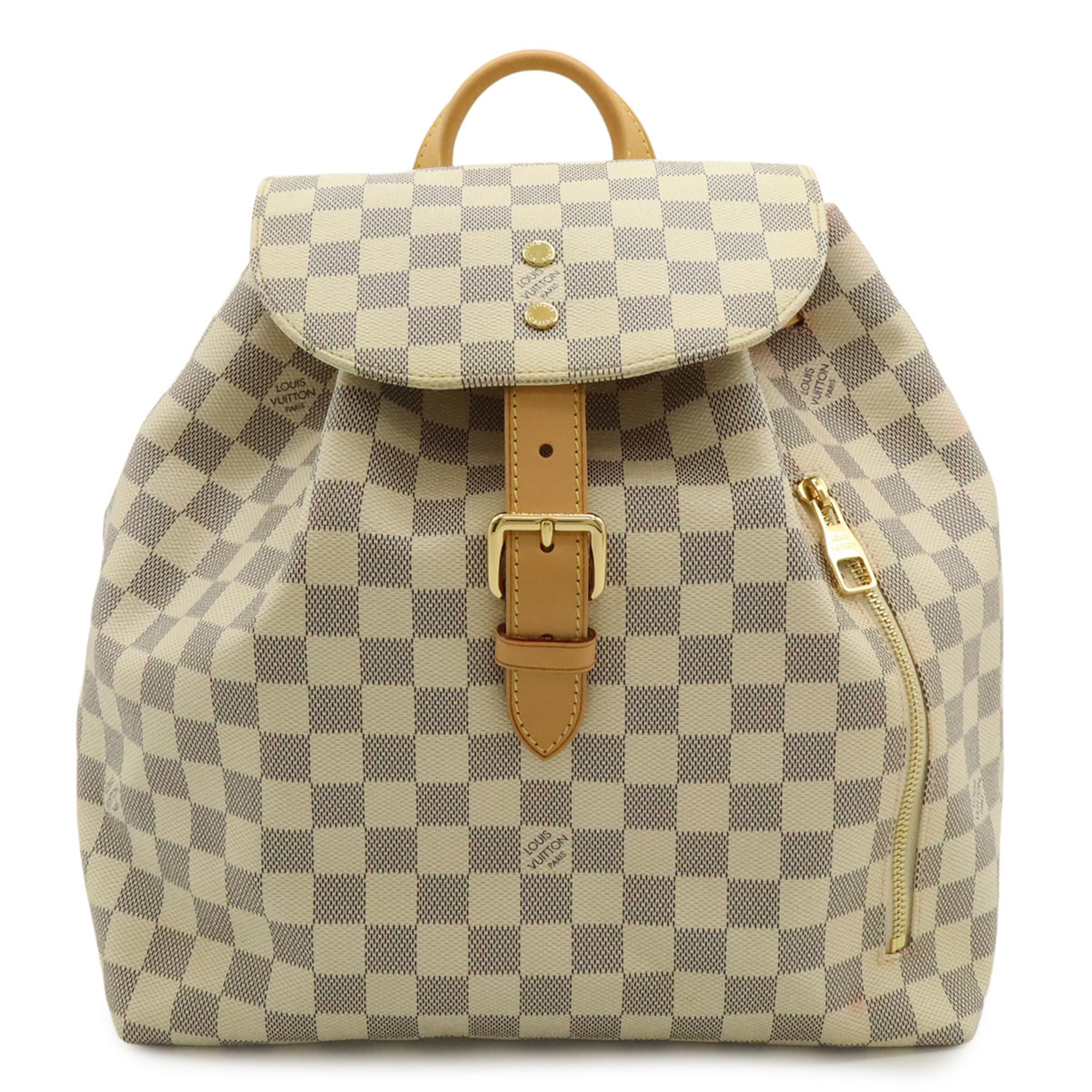 Louis Vuitton Damier Azur Ivory Damier Azur Canvas Pvc Backpack Shoulder Bag (Pre-Owned)