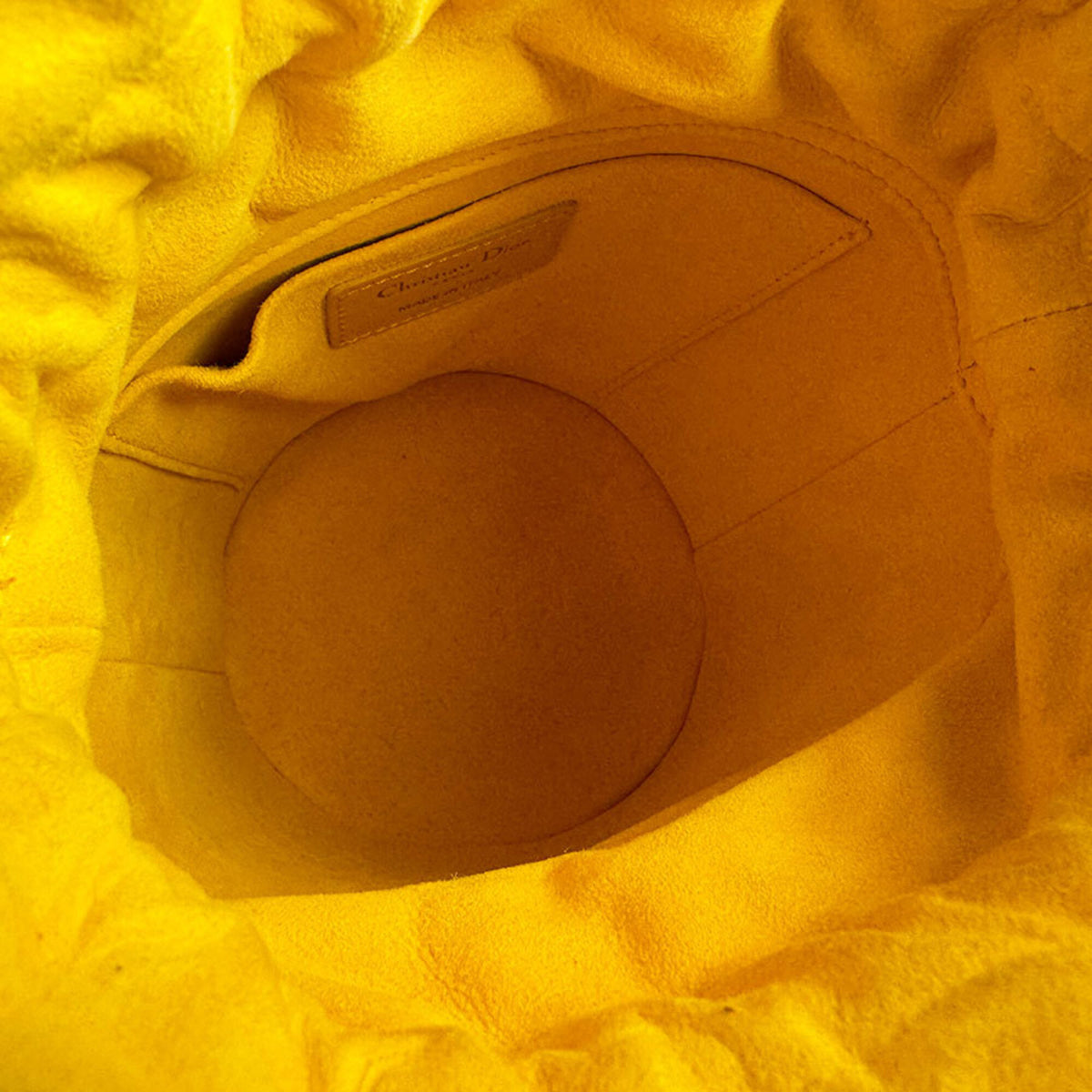 Christian Dior White Yellow Leather Handbag Shoulder Bag (Pre-Owned)