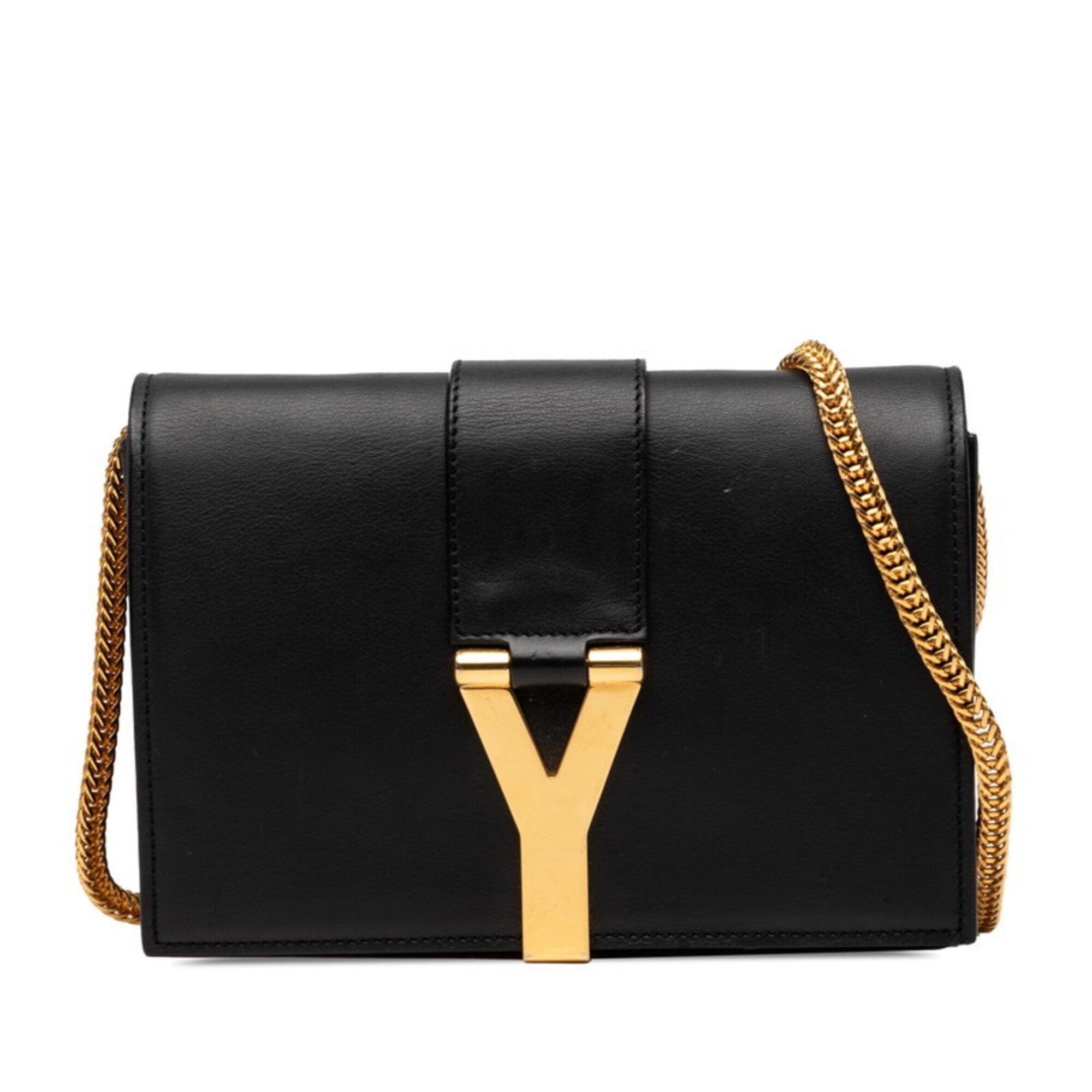 Saint Laurent Black Leather Shoulder Bag (Pre-Owned)