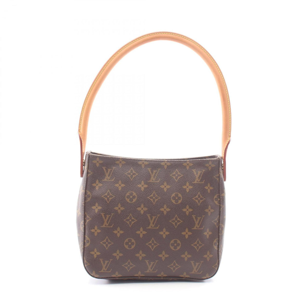 Louis Vuitton Brown Coated Canvas Leather Handbag Shoulder Bag (Pre-Owned)