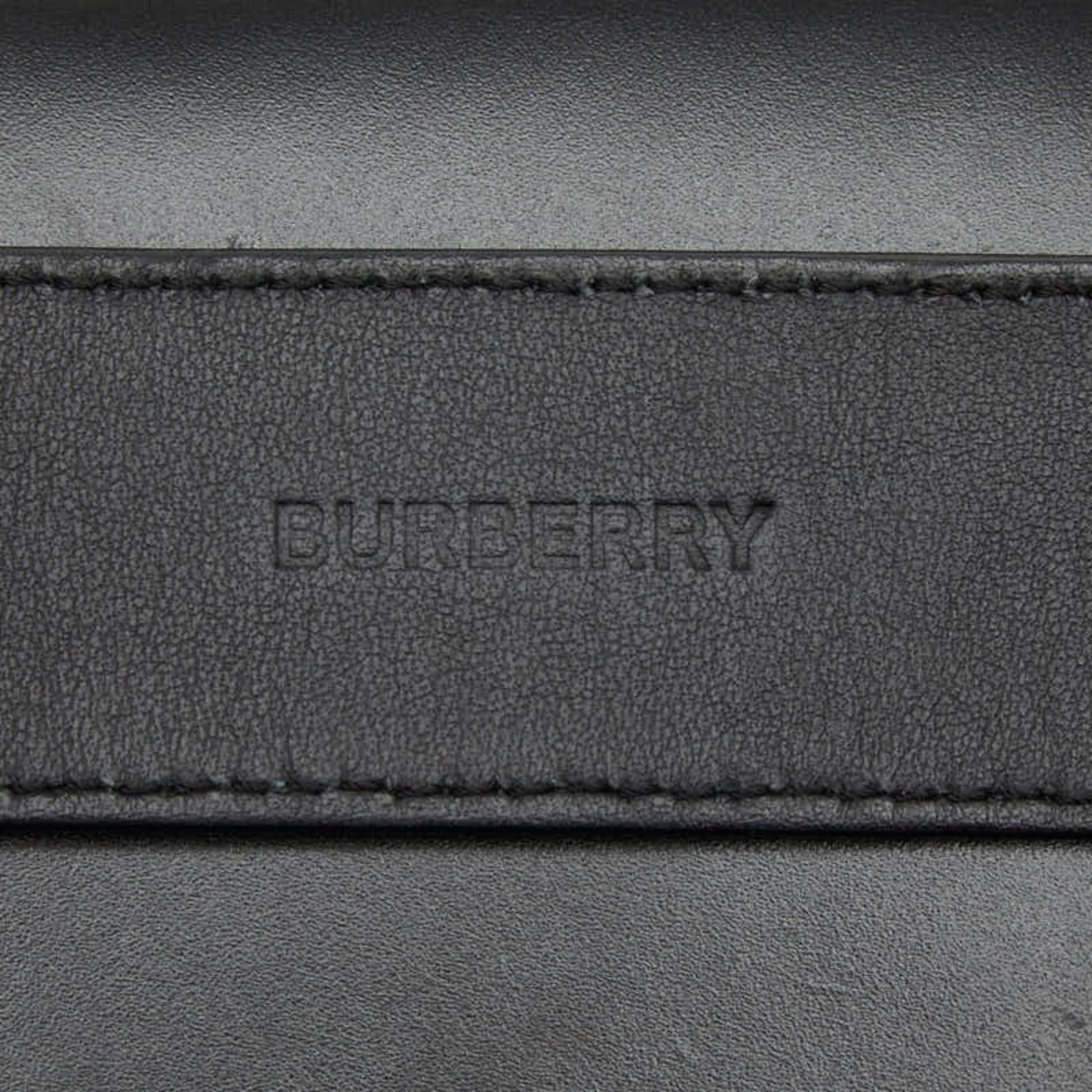 Burberry Black Leather Fanny Pack Sling Bag (Pre-Owned)