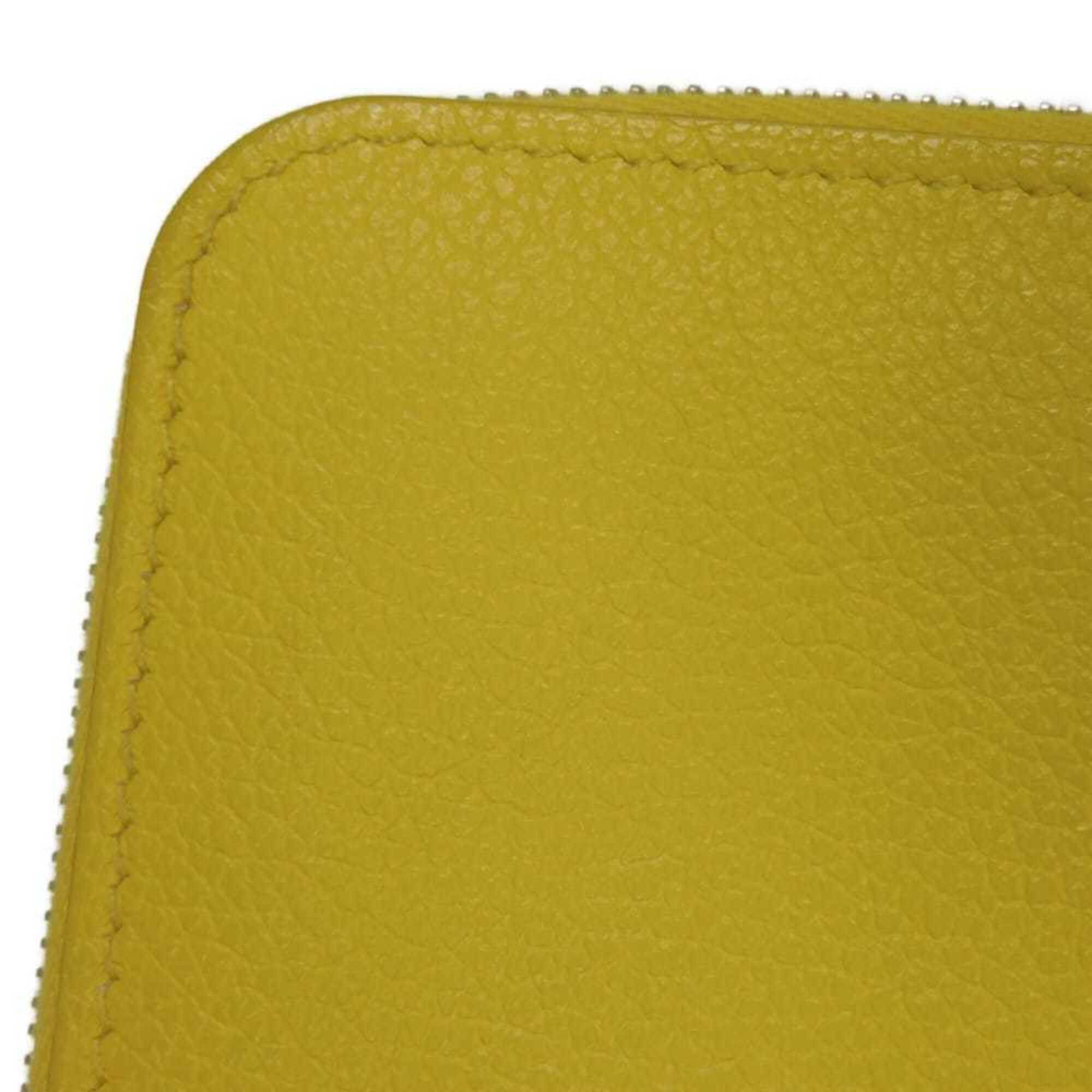 Hermes Yellow Evercalf Leather Coin Purse/Coin Case (Pre-Owned)