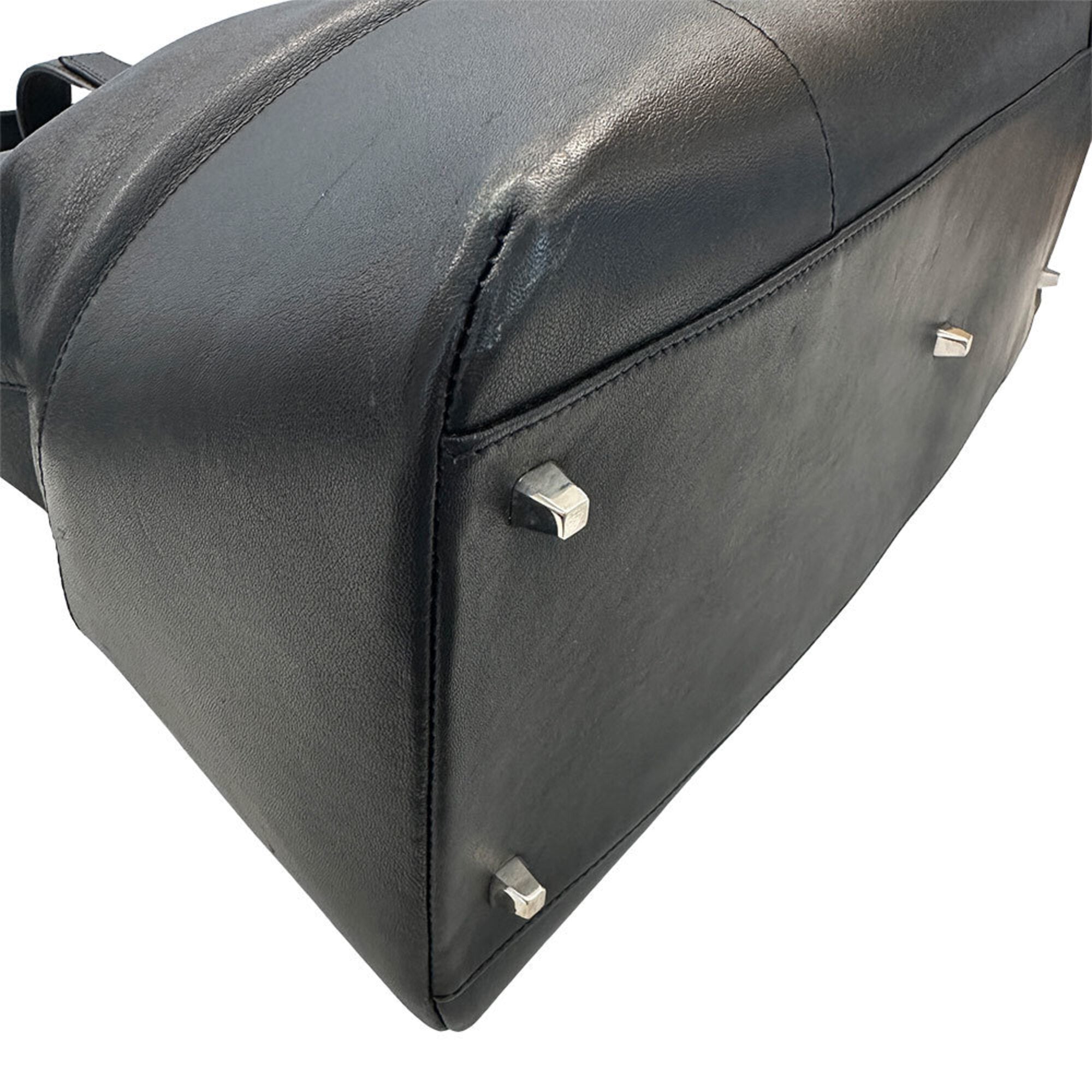 Loewe Black Leather Handbag Shoulder Bag (Pre-Owned)