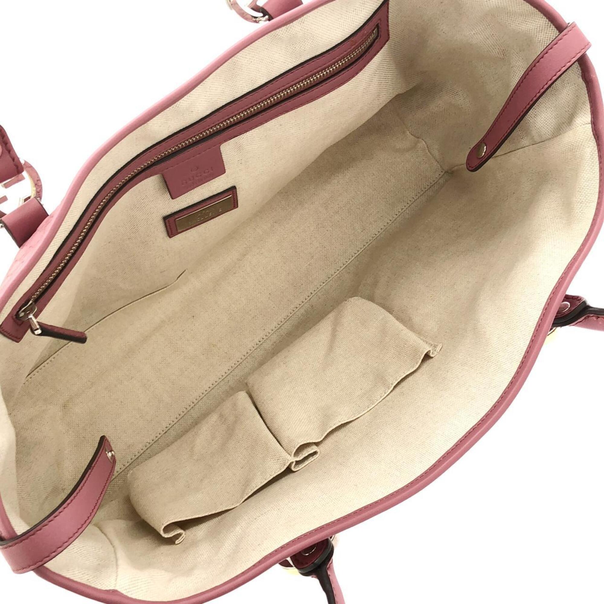 Gucci Pink Micro Gg Leather Handbag (Pre-Owned)