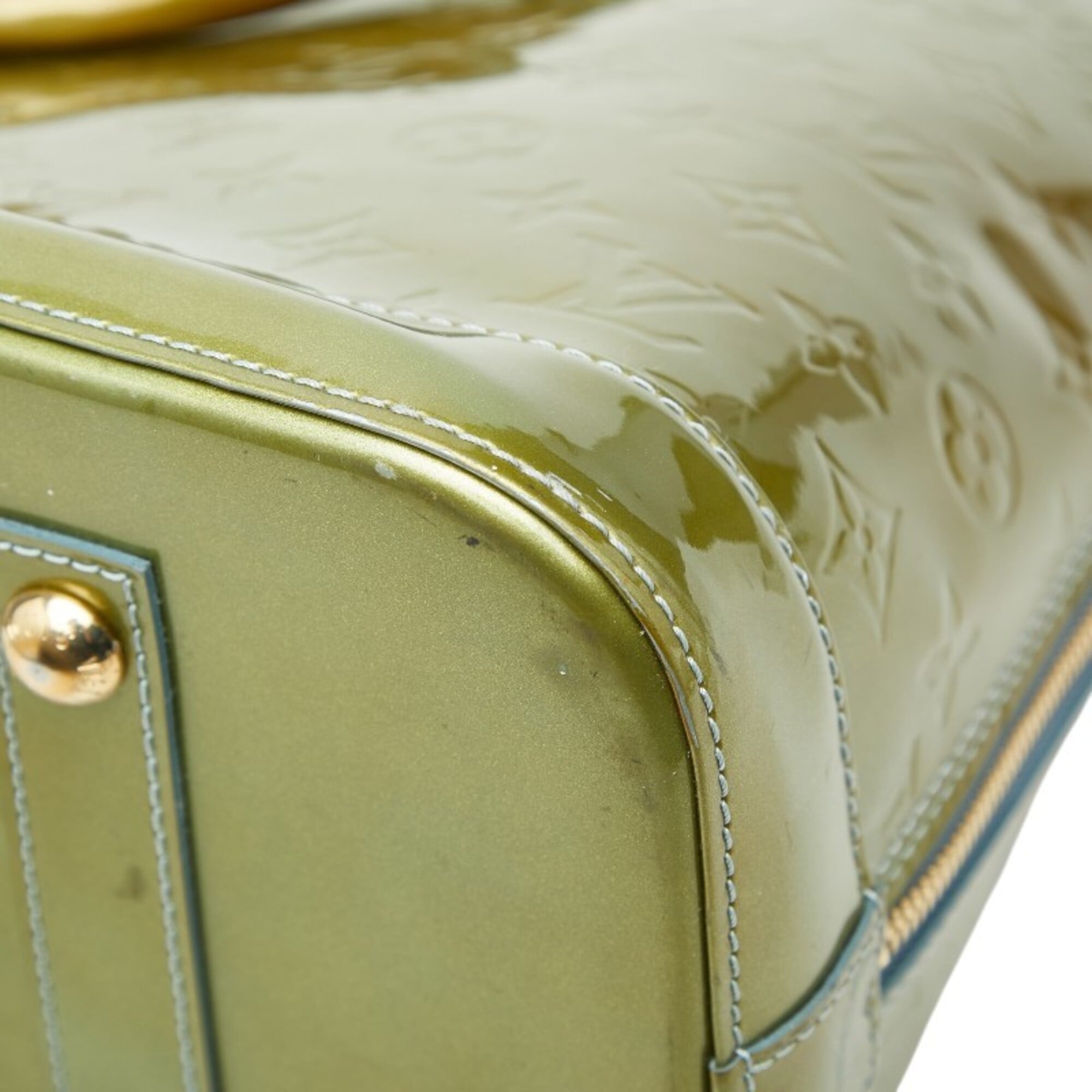 Louis Vuitton Green Patent Leather Handbag (Pre-Owned)