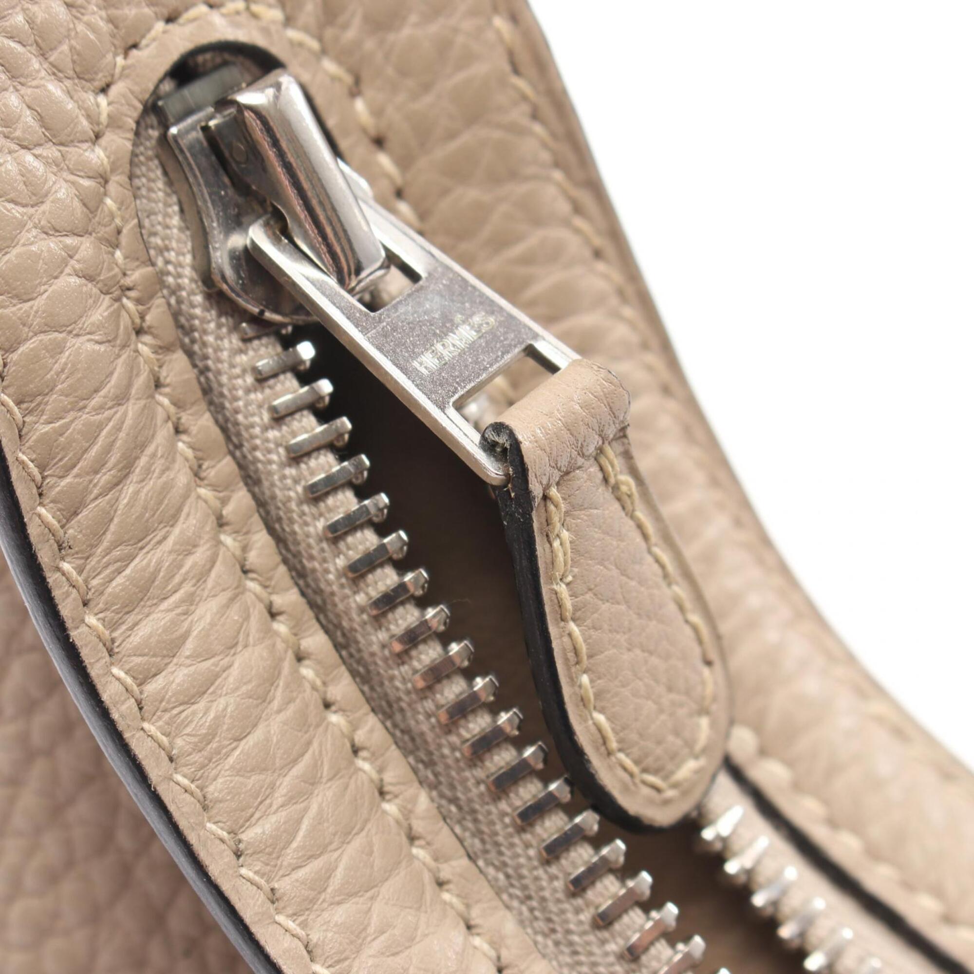 Hermes Beige Togo Leather Handbag Shoulder Bag (Pre-Owned)