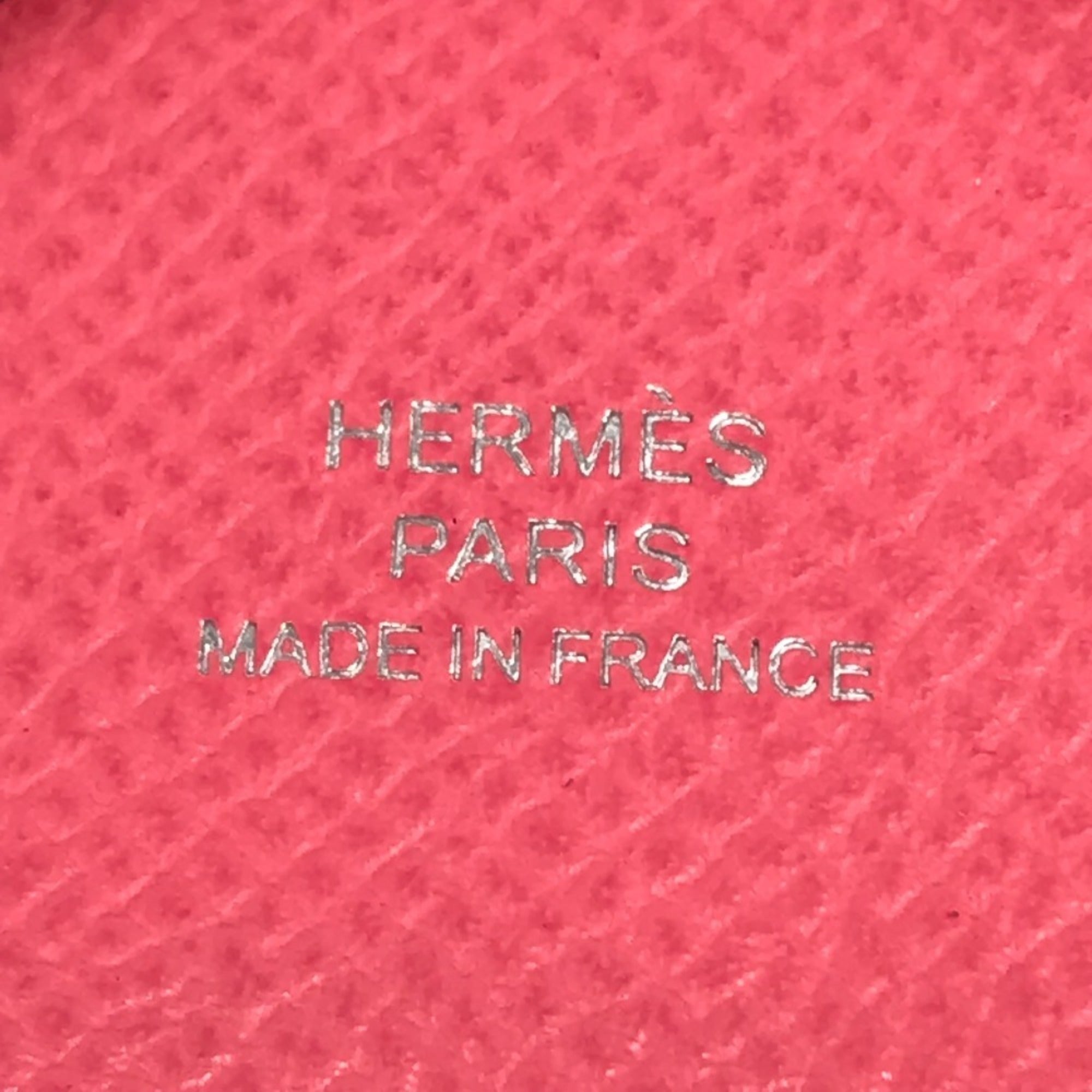 Hermes Pink Rose Azalee Epsom Leather Coin Purse/Coin Case (Pre-Owned)