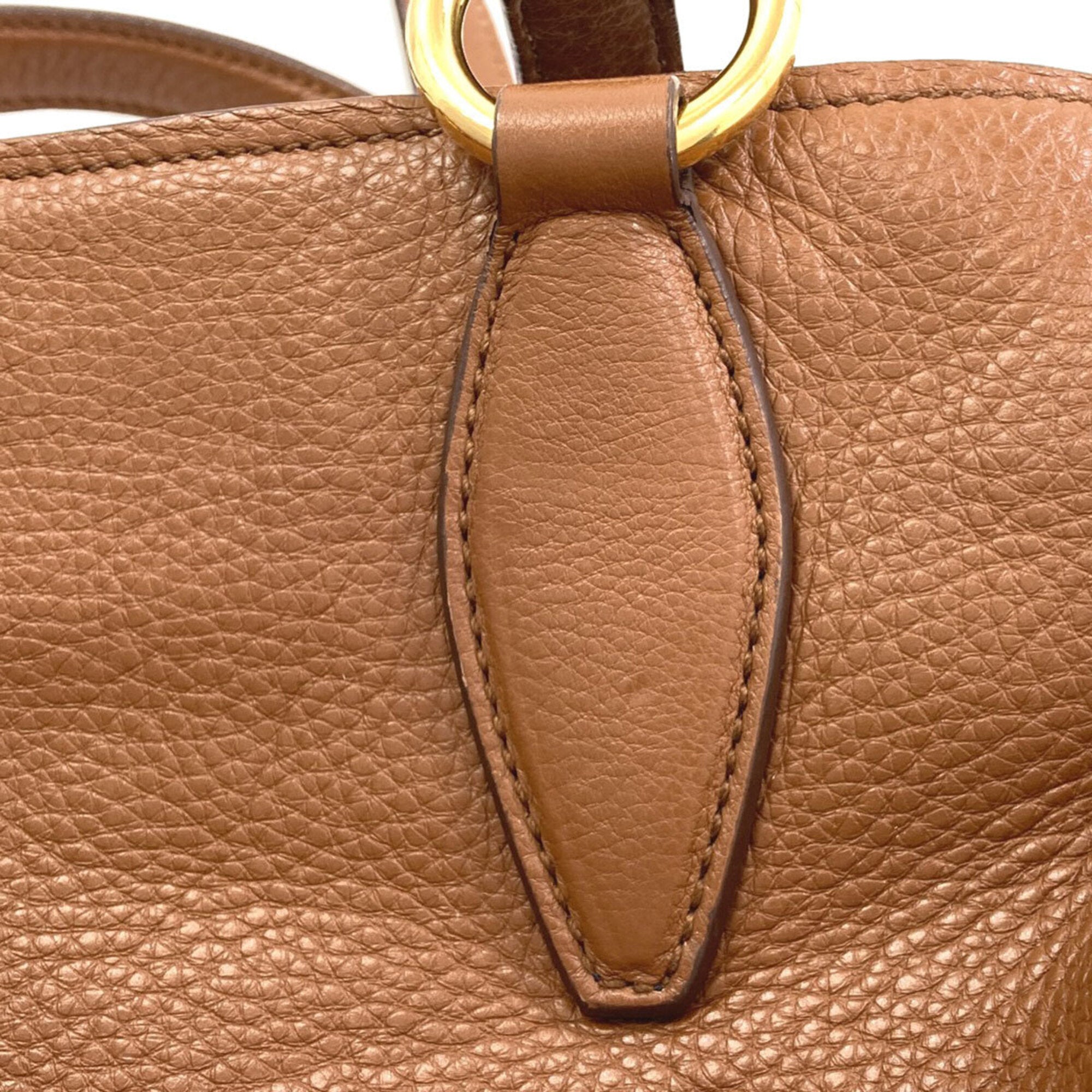 Miu Miu Brown Leather Tote Bag (Pre-Owned)
