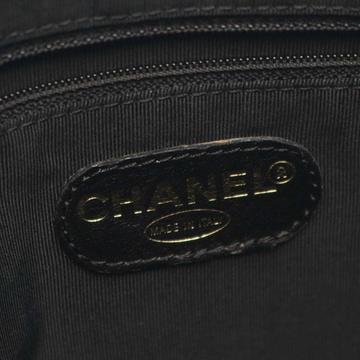 Chanel Black Grained Calfskin Handbag Tote Bag (Pre-Owned)