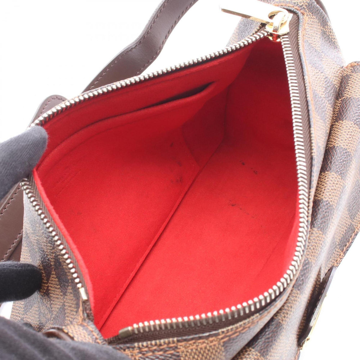 Louis Vuitton Brown Coated Canvas Leather Handbag Shoulder Bag (Pre-Owned)