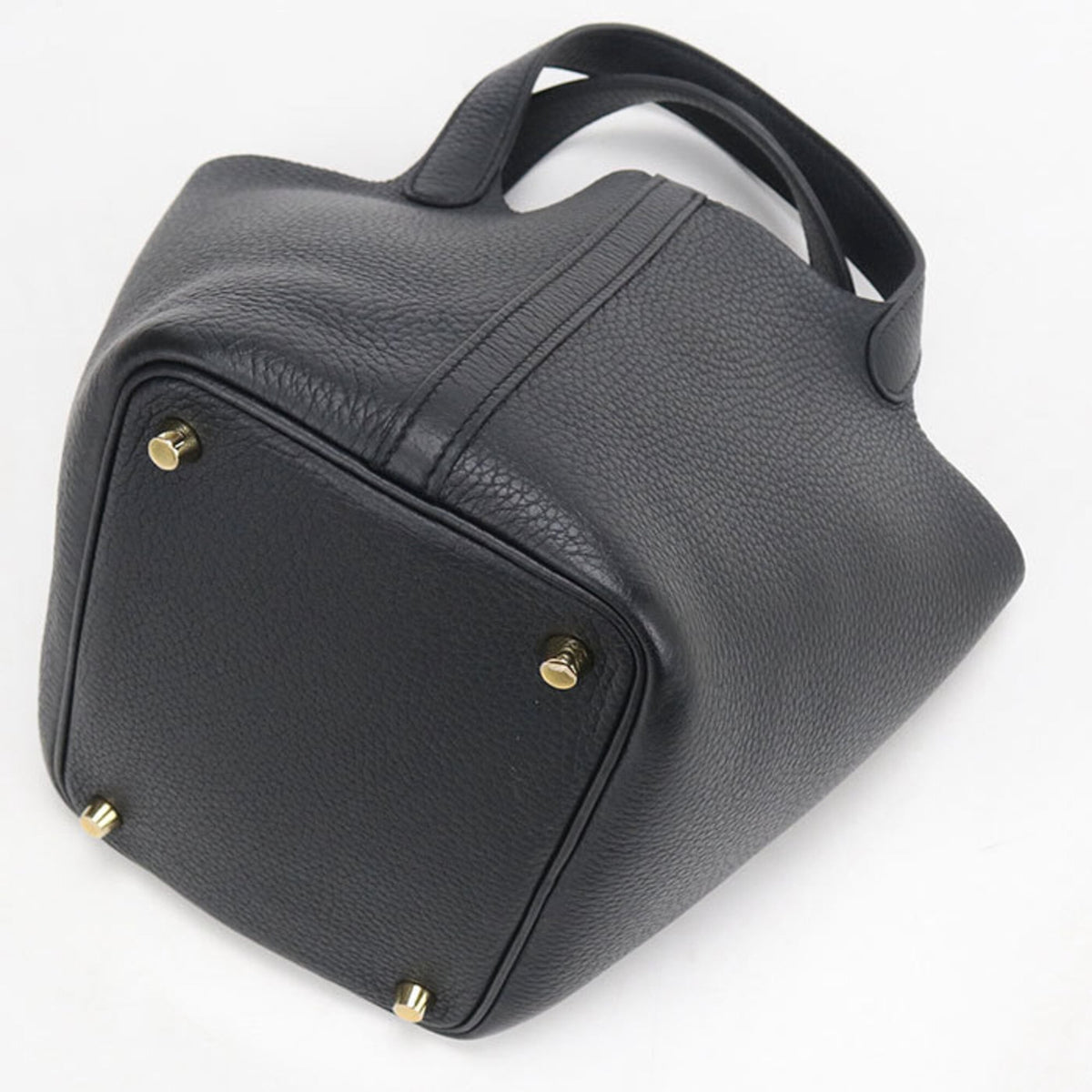 Hermes Black Taurillon Clemence Leather Handbag (Pre-Owned)