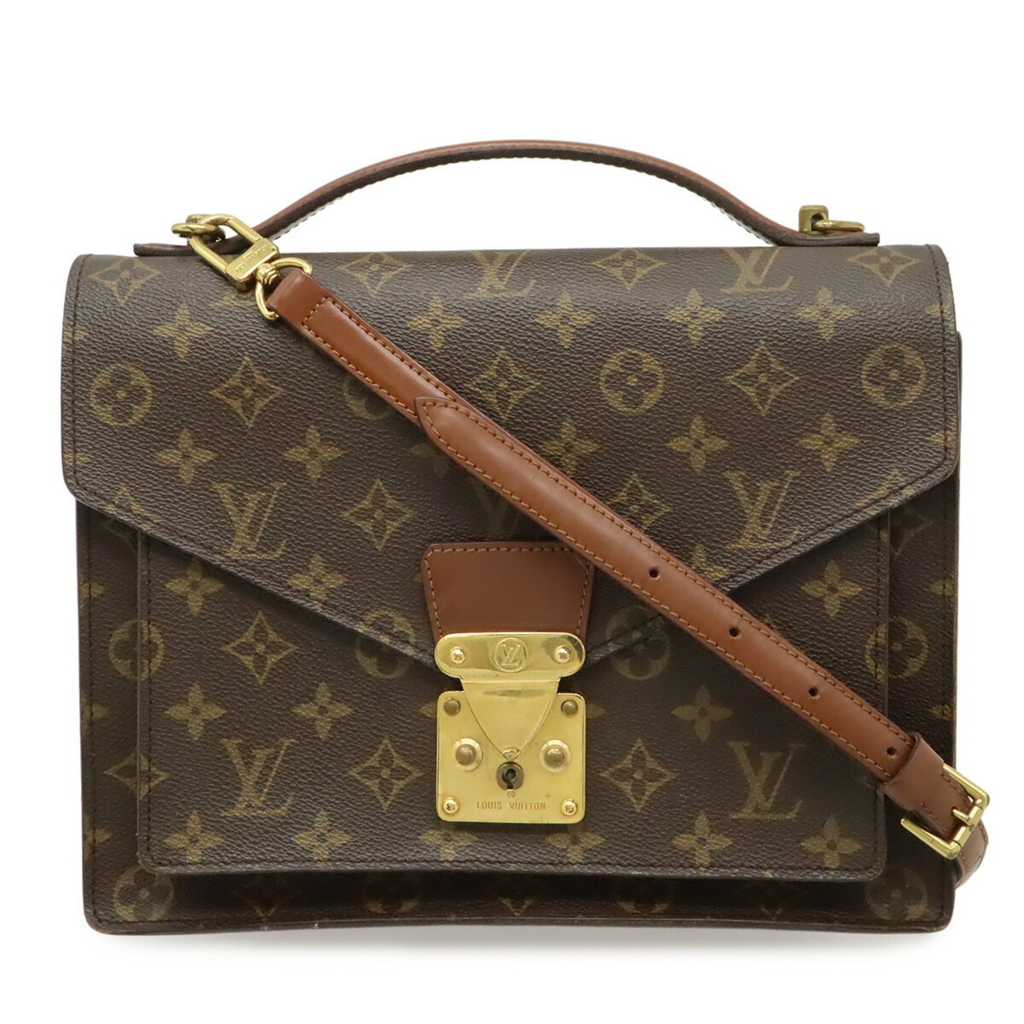 Louis Vuitton Brown Galle Monogram Monogram Handbag Shoulder Bag (Pre-Owned)