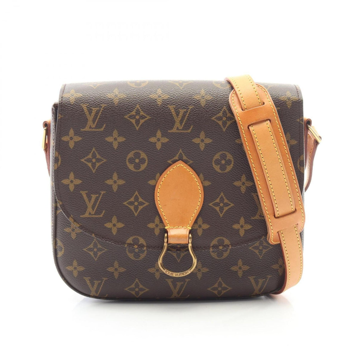 Louis Vuitton Brown Monogram Coated Canvas Leather Handbag Shoulder Bag (Pre-Owned)