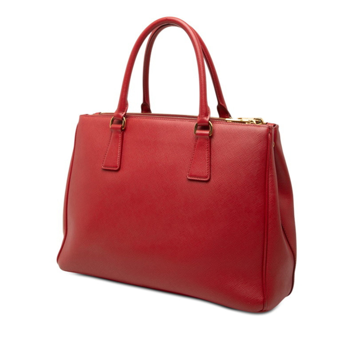 Prada Red Color Leather Handbag Shoulder Bag (Pre-Owned)