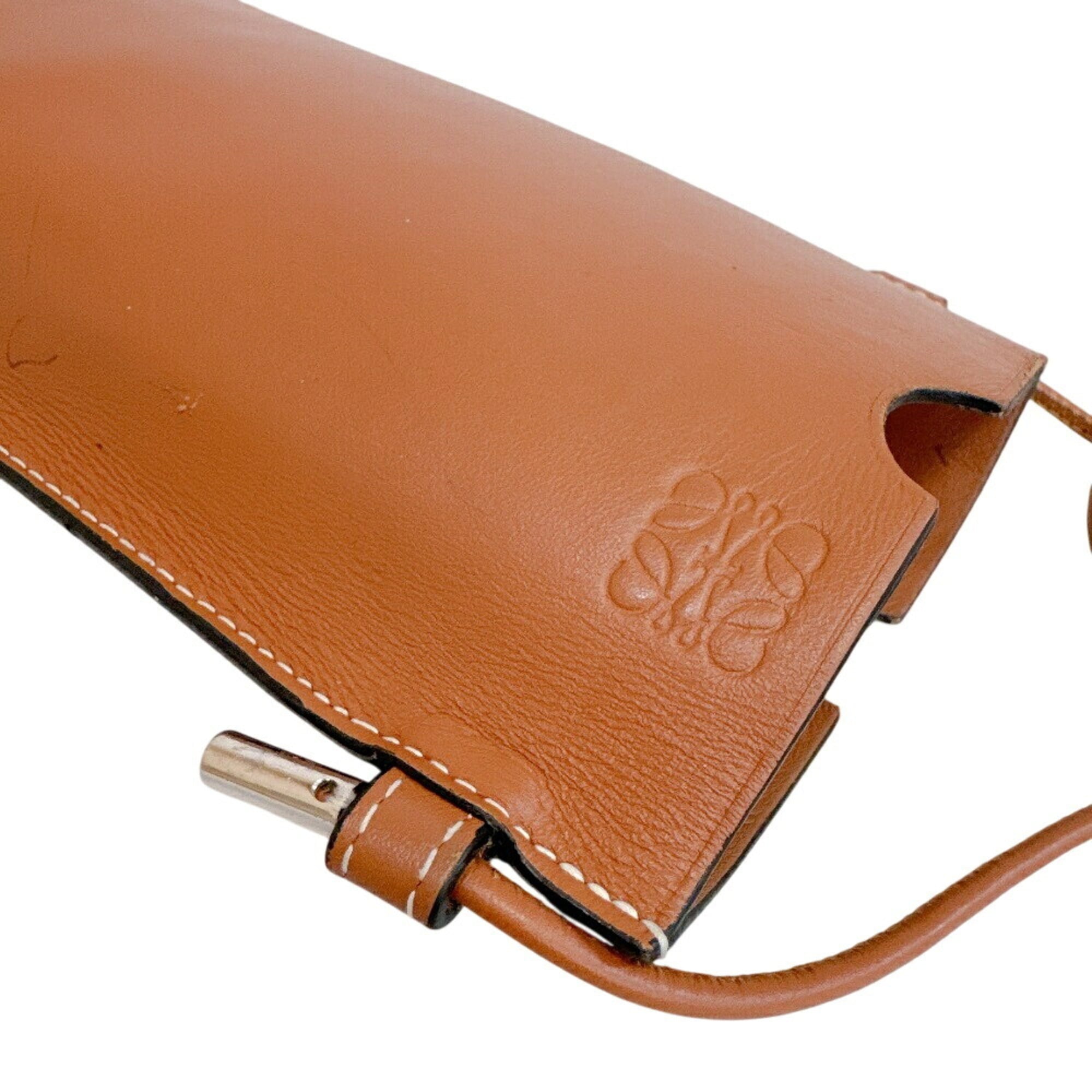 Loewe Brown Leather Pouch (Pre-Owned)