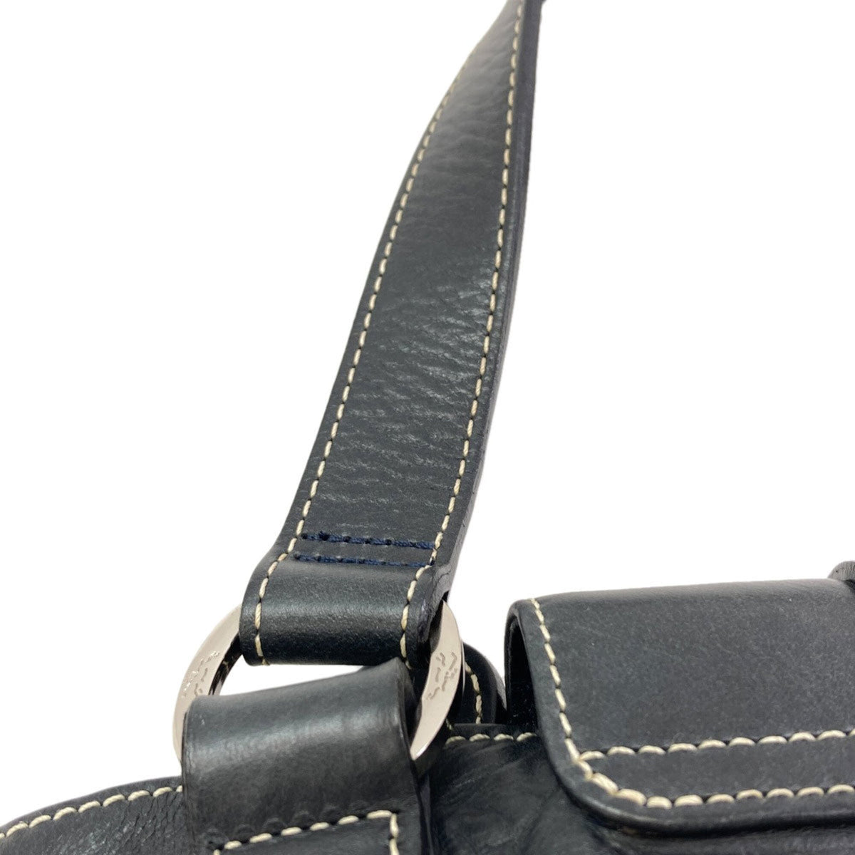 Longchamp Black Leather Tote Bag (Pre-Owned)