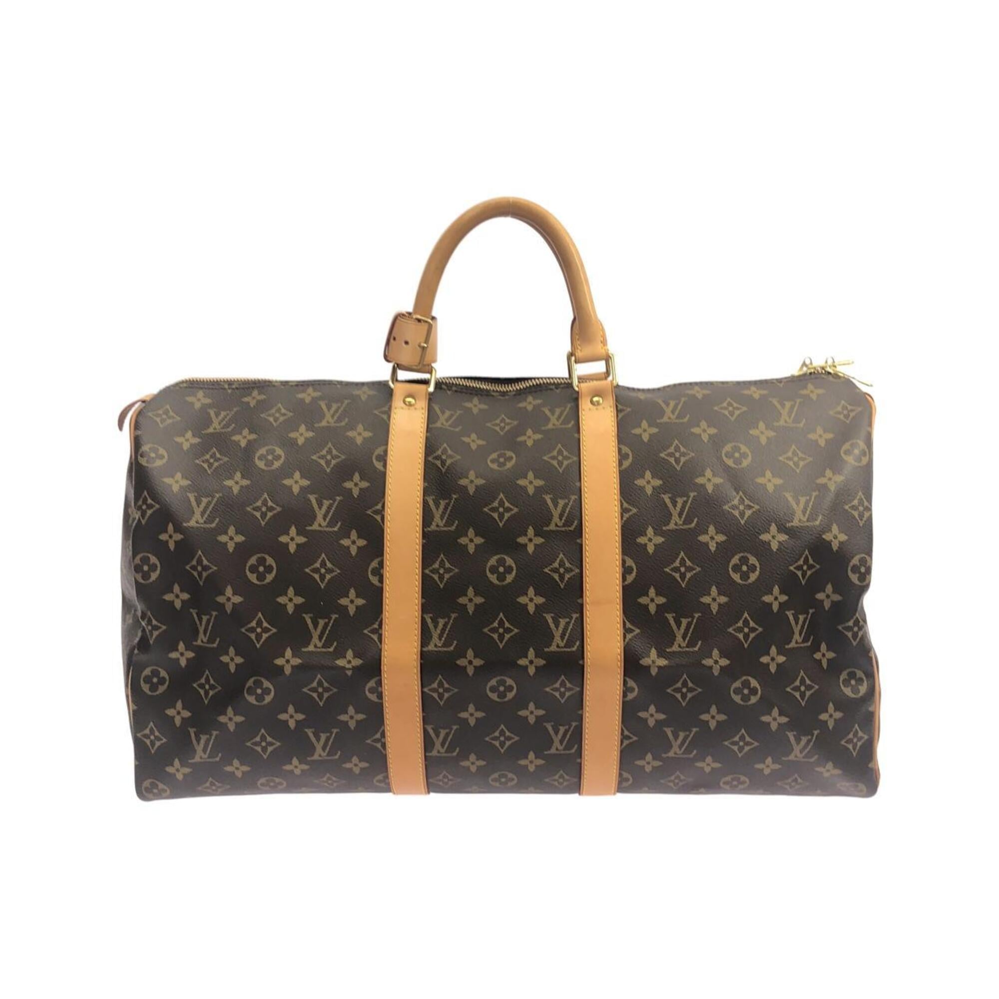 Louis Vuitton Marron Coated Canvas Boston Bag (Pre-Owned)