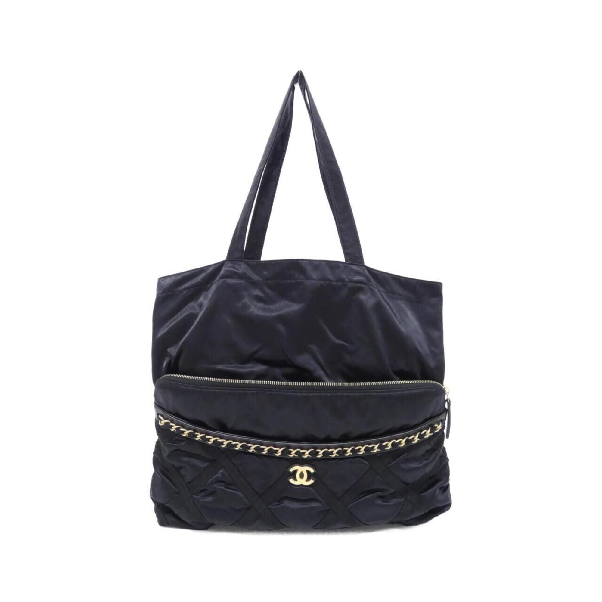 Chanel Black Nylon Handbag (Pre-Owned)