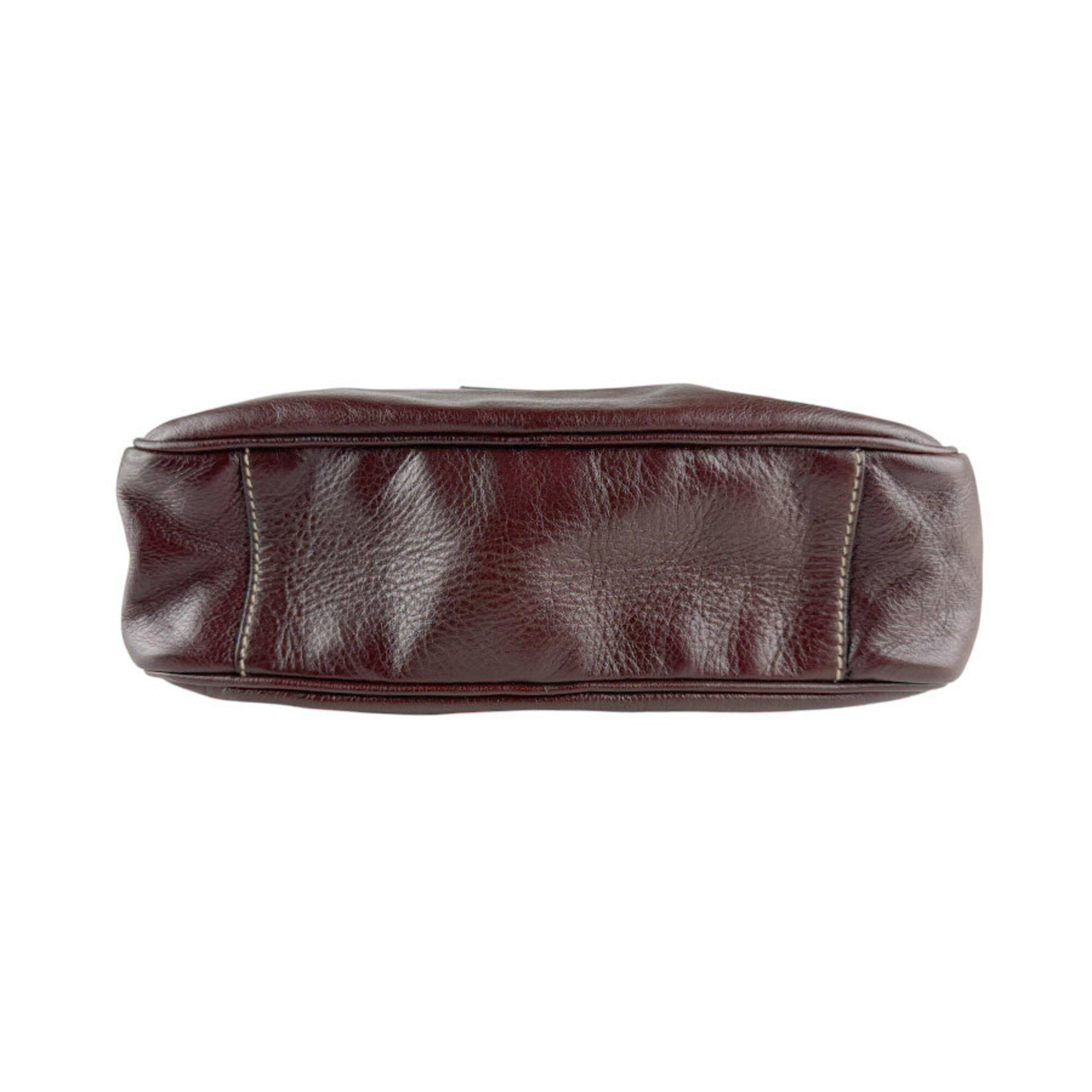 Gucci Brown Leather Shoulder Bag (Pre-Owned)