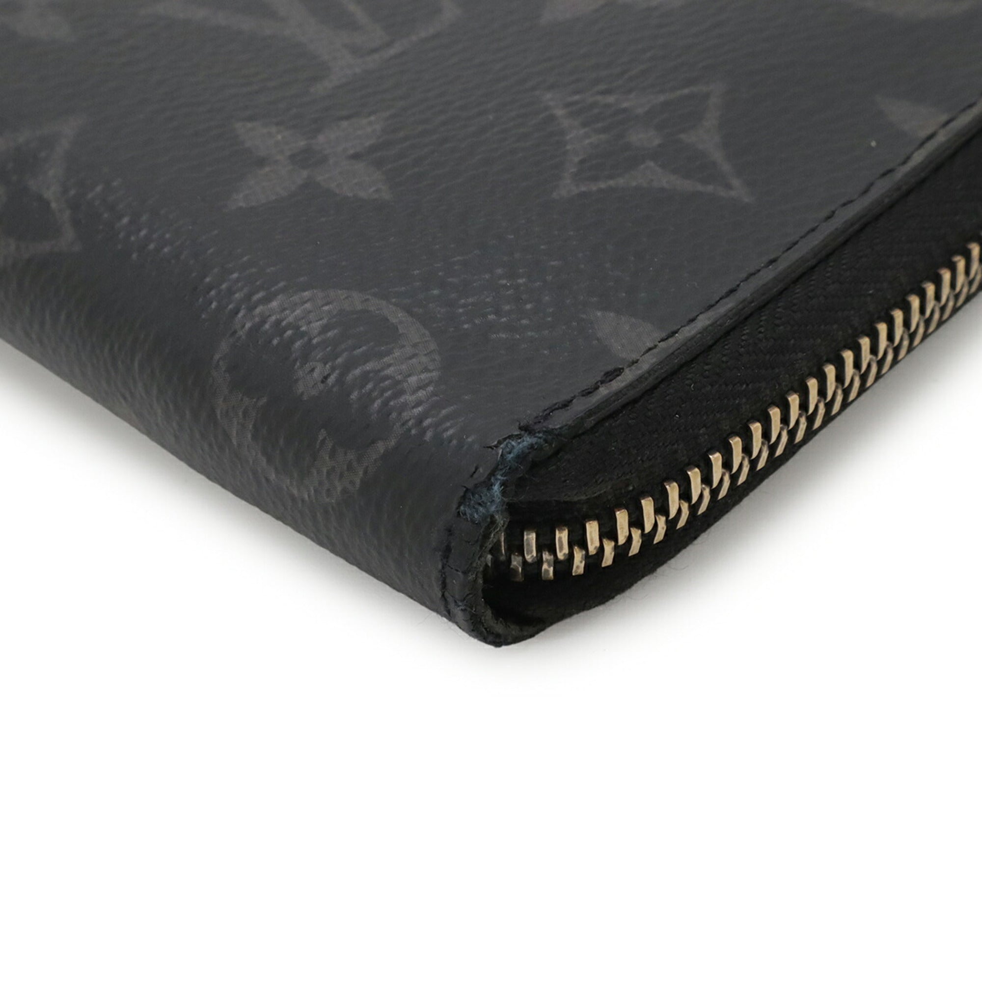 Louis Vuitton Black Gray Monogram Eclipse Monogram Eclipse Long Wallet (Bi-Fold) (Pre-Owned)