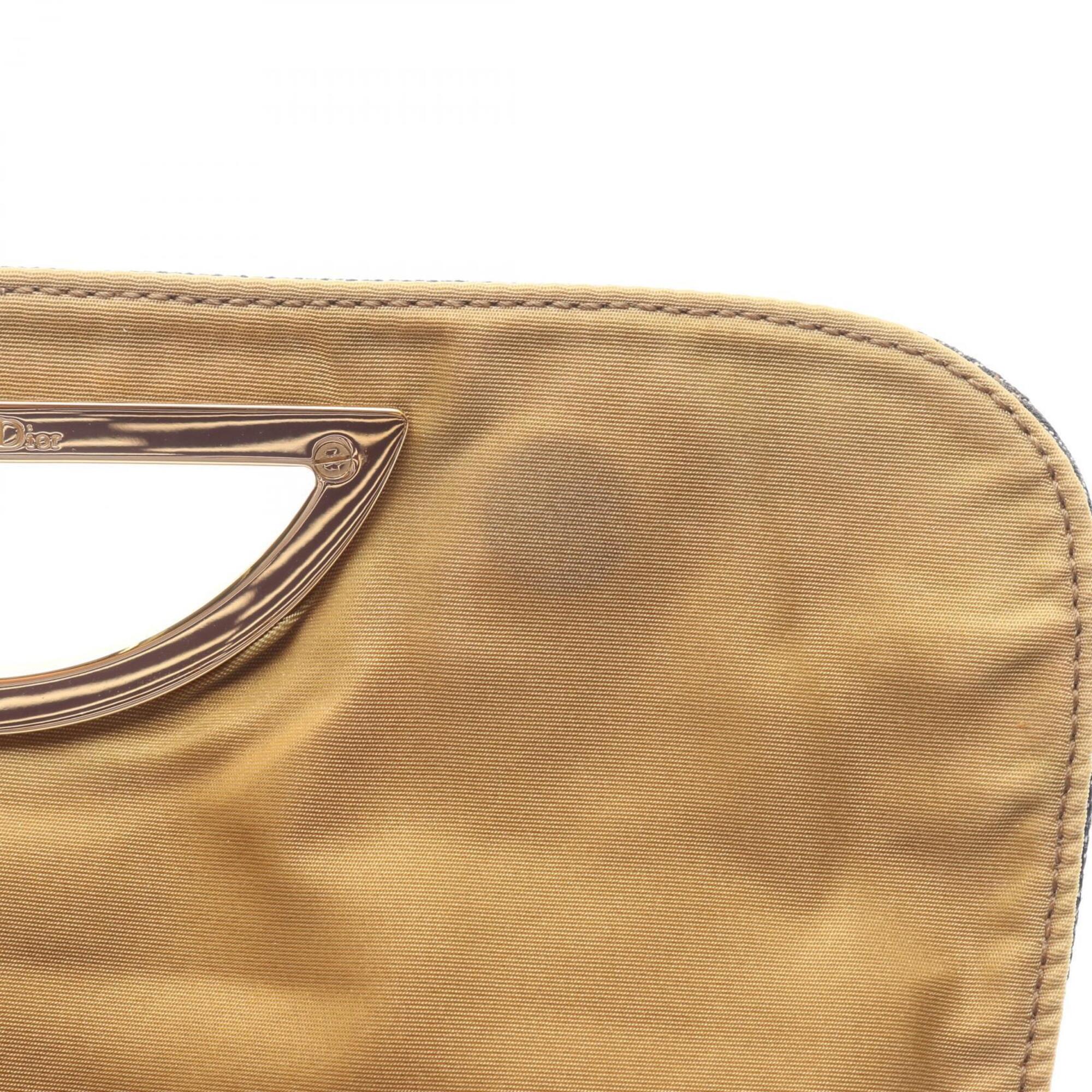 Christian Dior Beige Navy Denim Handbag (Pre-Owned)