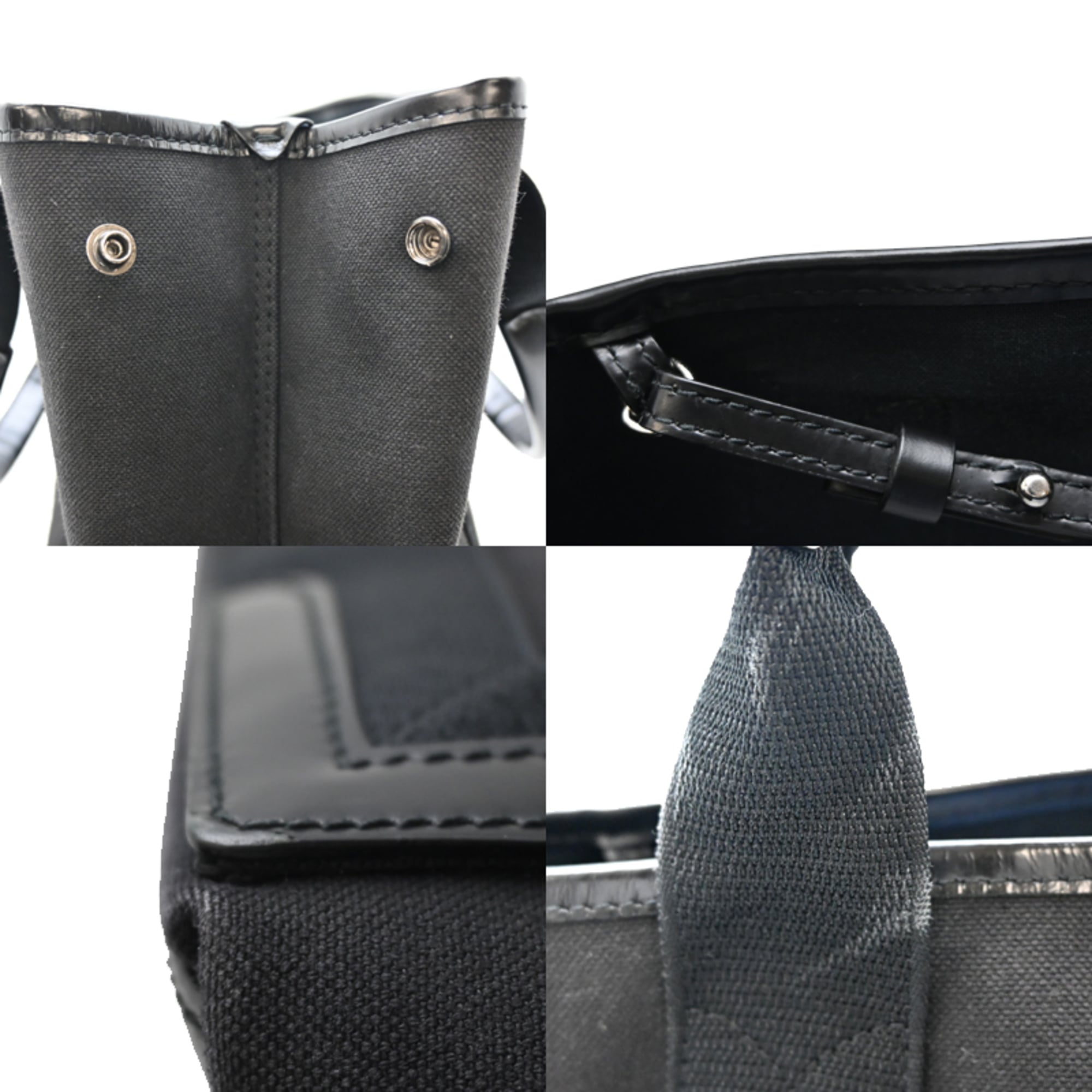 Balenciaga Black Canvas Leather Tote Bag (Pre-Owned)