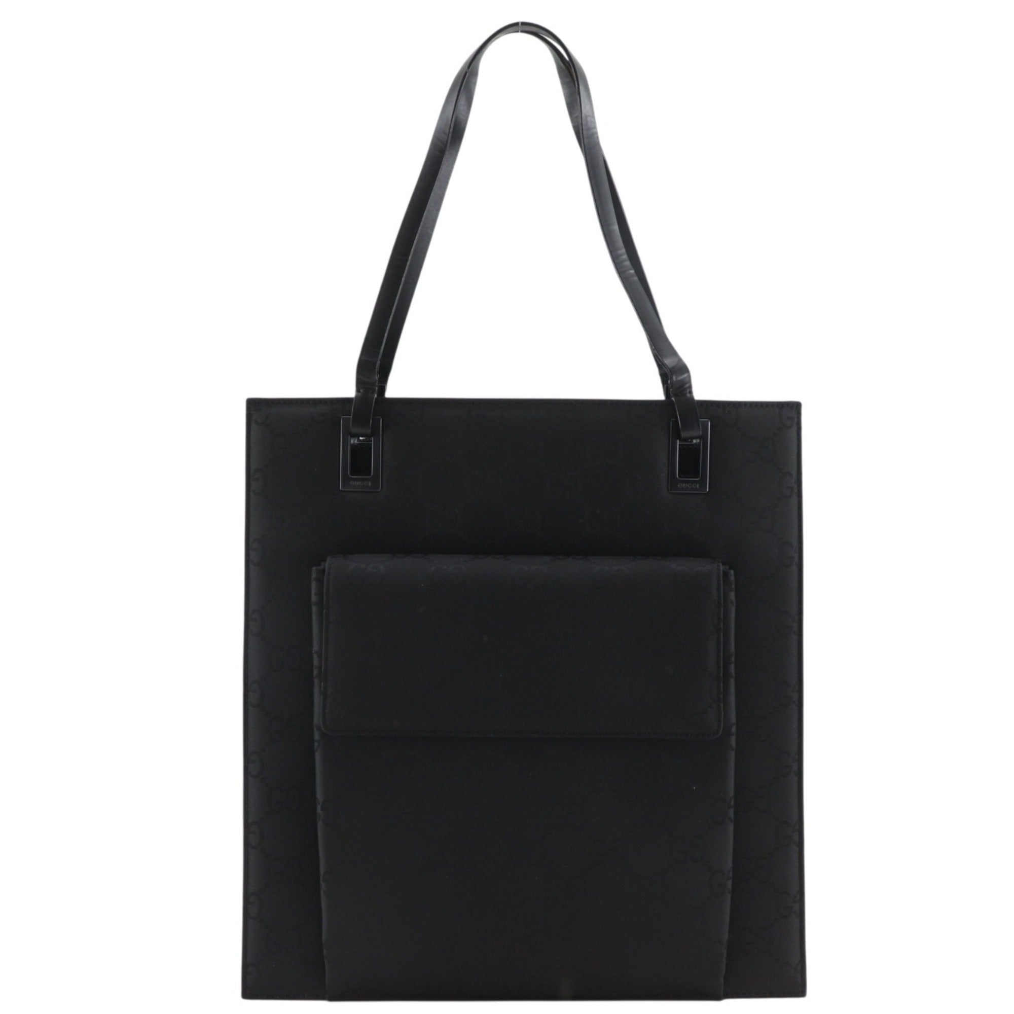 Gucci Black Nylon Canvas Tote Bag (Pre-Owned)