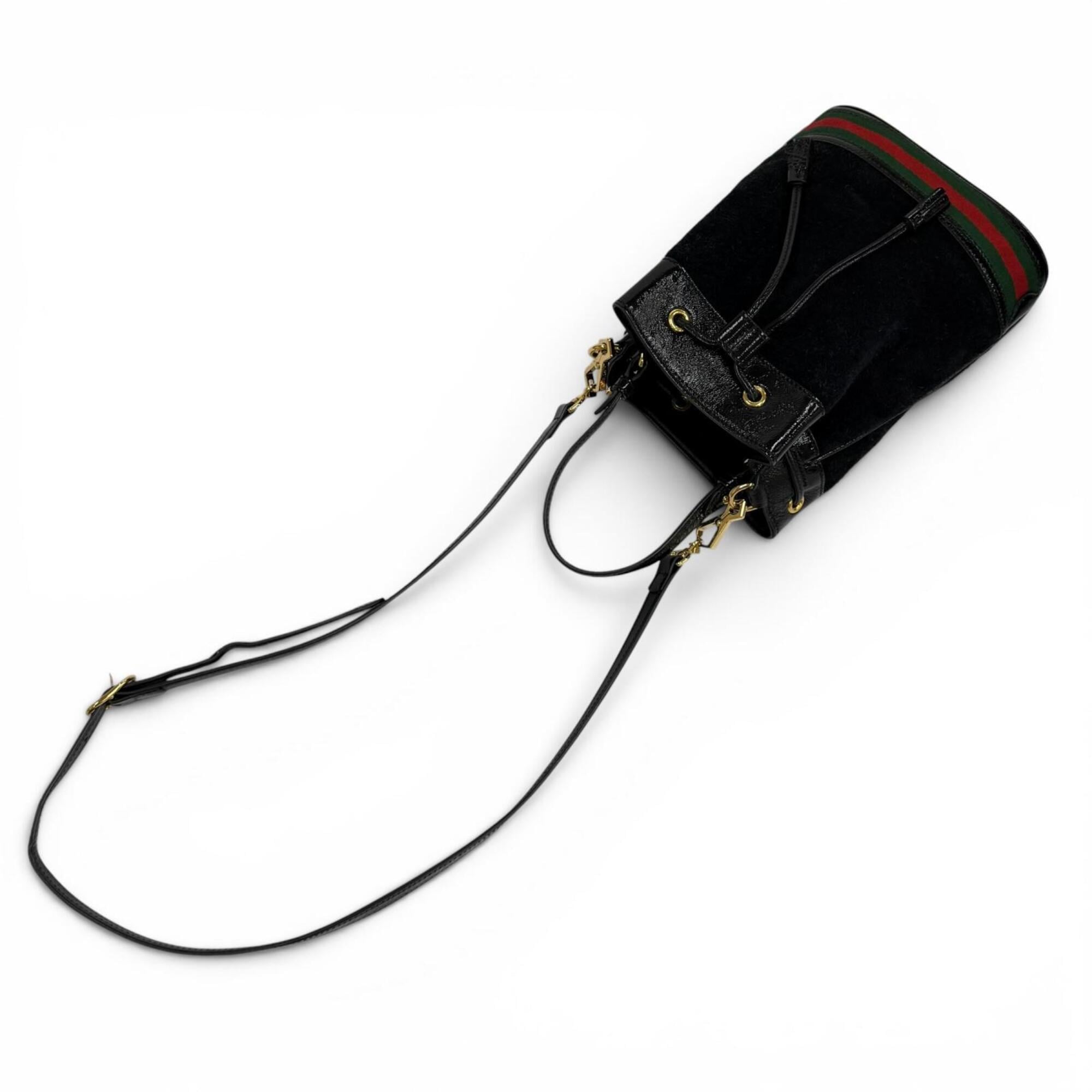 Gucci Black Suede Leather Handbag Shoulder Bag (Pre-Owned)