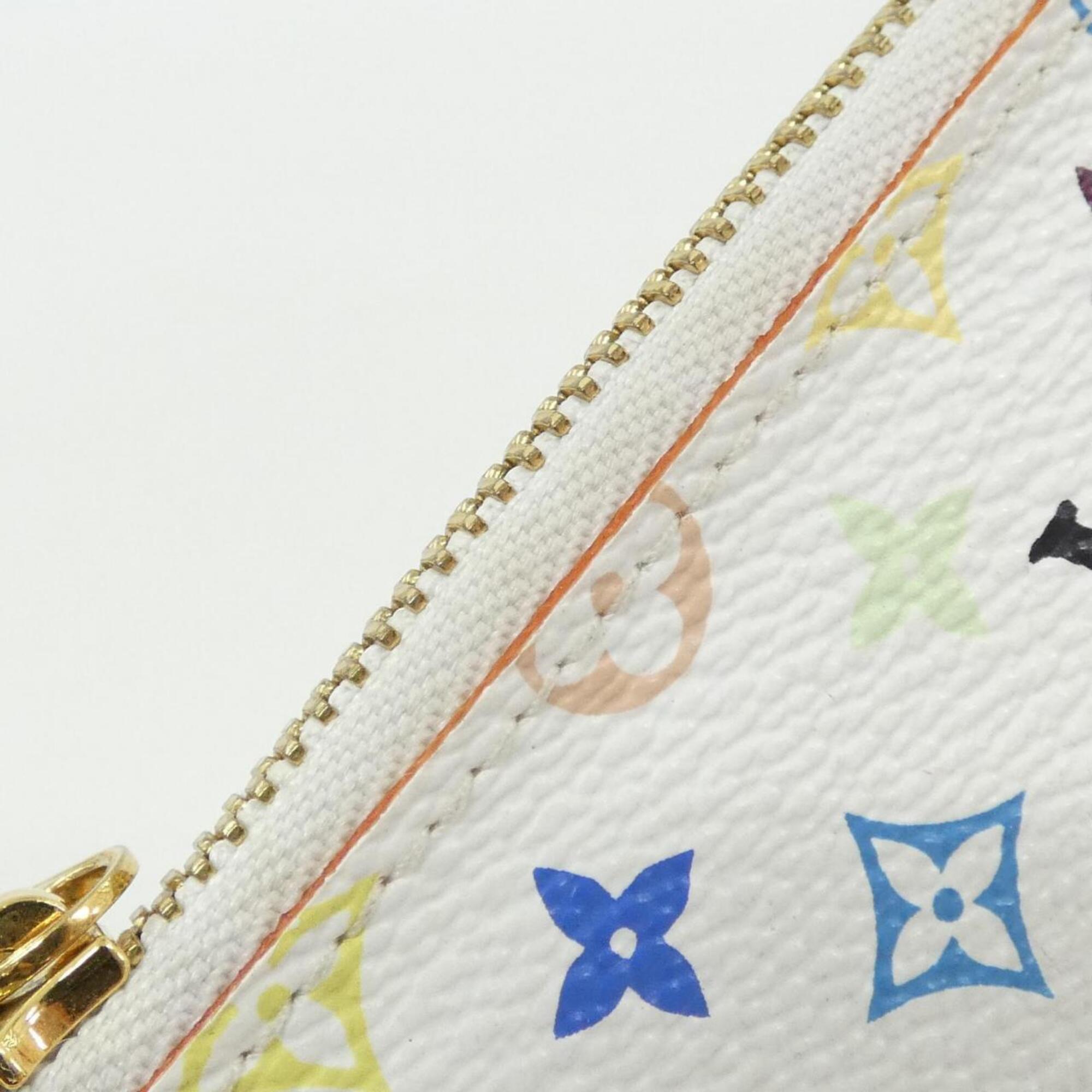 Louis Vuitton Multi-Color White Coated Canvas Coin Purse/Coin Case (Pre-Owned)