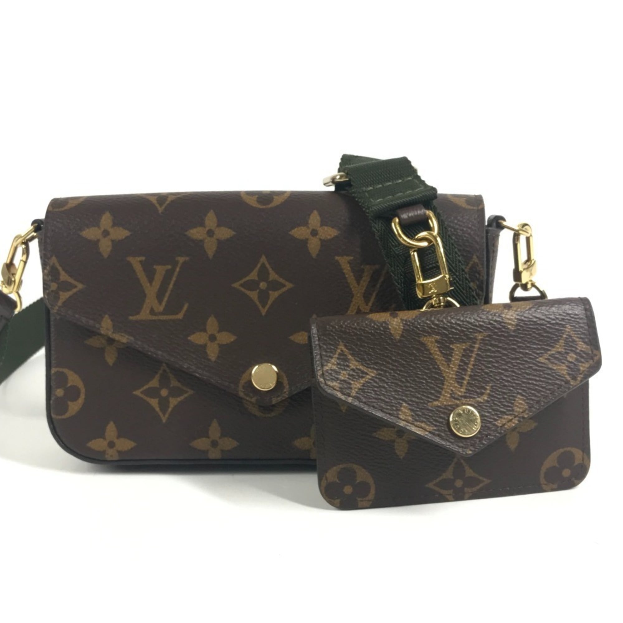 Louis Vuitton Brown Khaki Monogram Monogram Coin Purse/Coin Case (Pre-Owned)