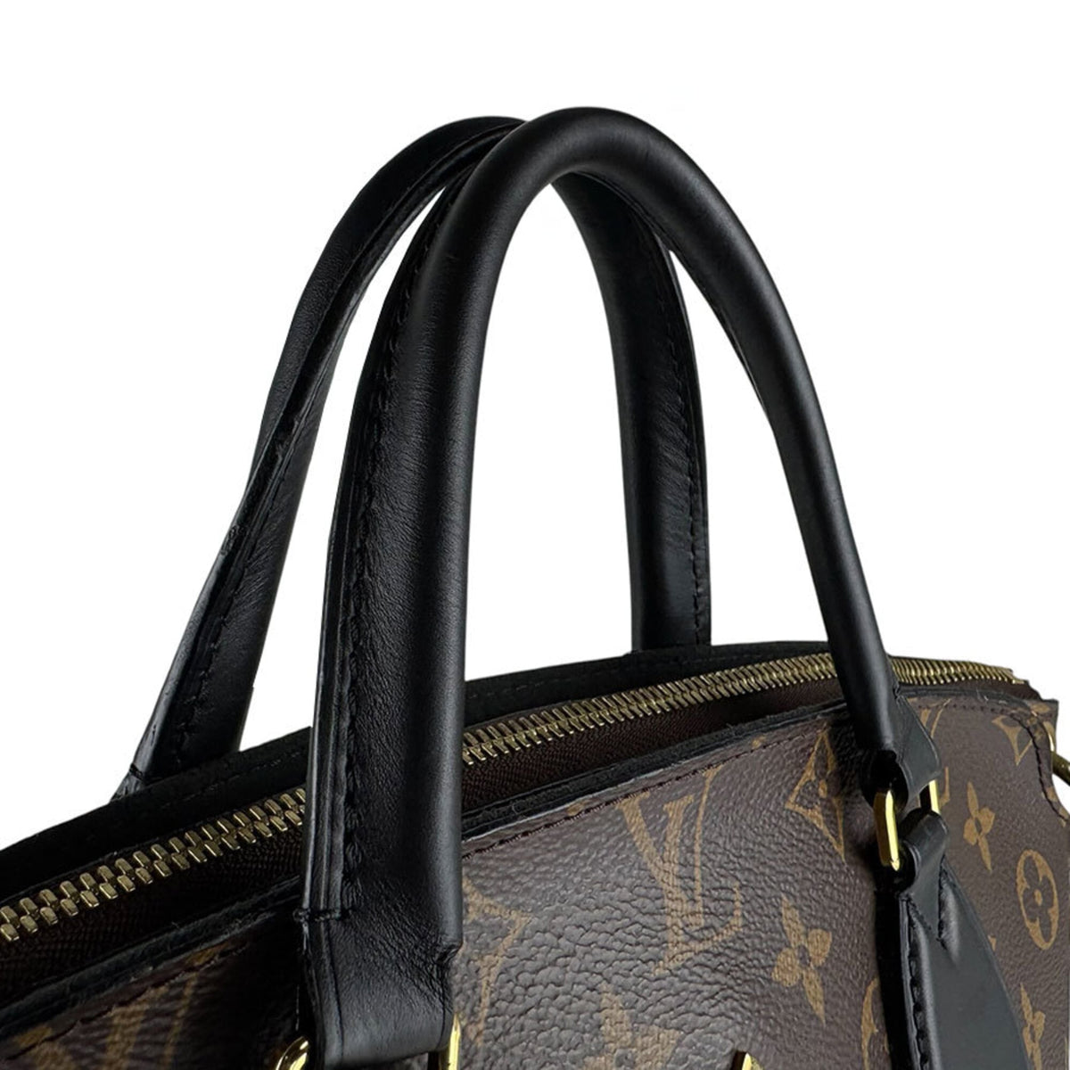 Louis Vuitton Black Brown Monogram Monogram Leather Handbag Shoulder Bag (Pre-Owned)