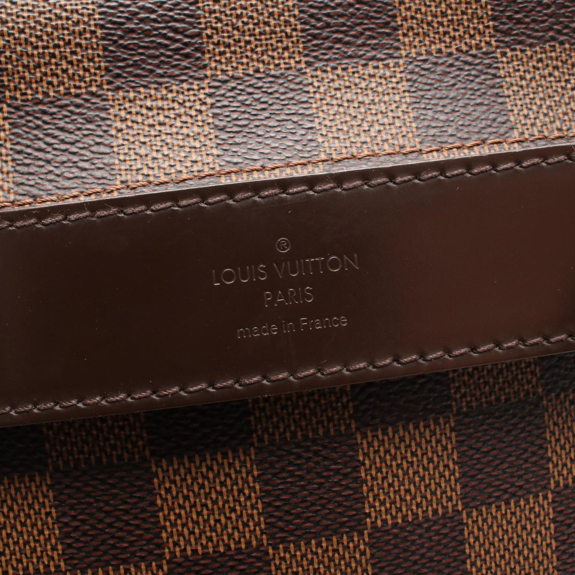 Louis Vuitton Brown Coated Canvas Leather Handbag Shoulder Bag (Pre-Owned)