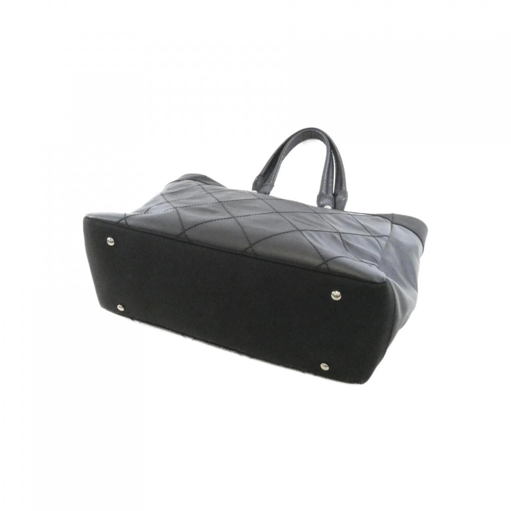 Chanel Black Canvas Handbag (Pre-Owned)
