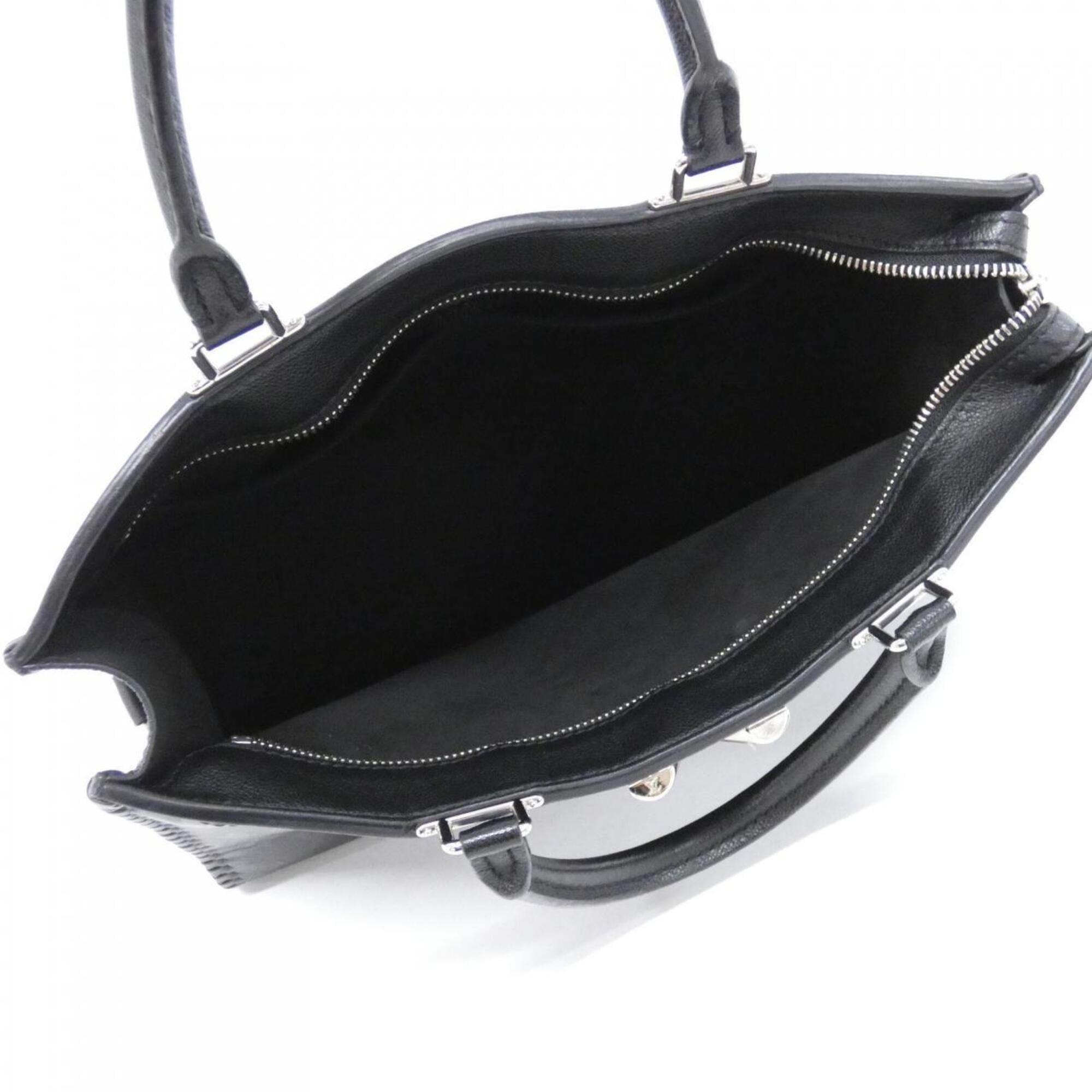 Louis Vuitton Black Leather Handbag (Pre-Owned)