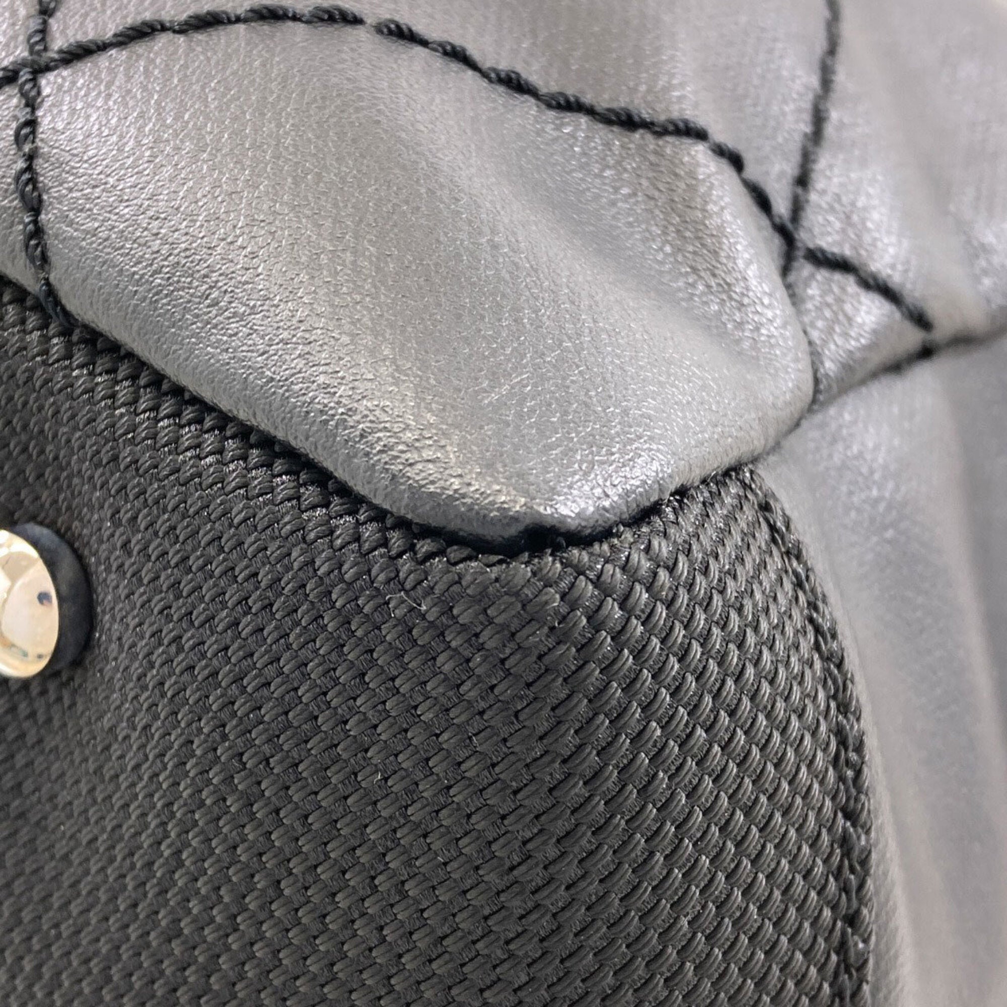Chanel Black Coated Canvas Tote Bag (Pre-Owned)