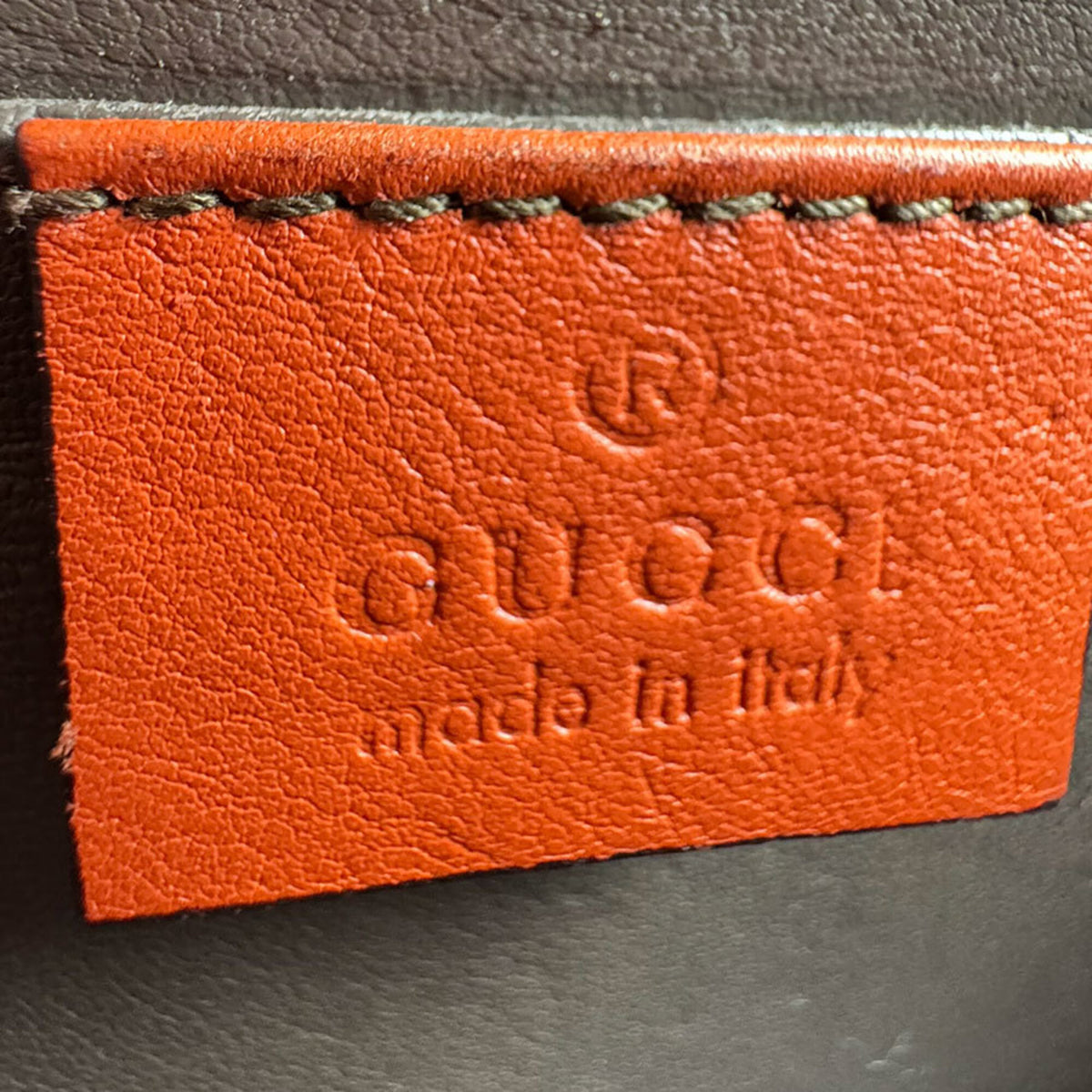 Gucci Orange Leather Shoulder Bag (Pre-Owned)