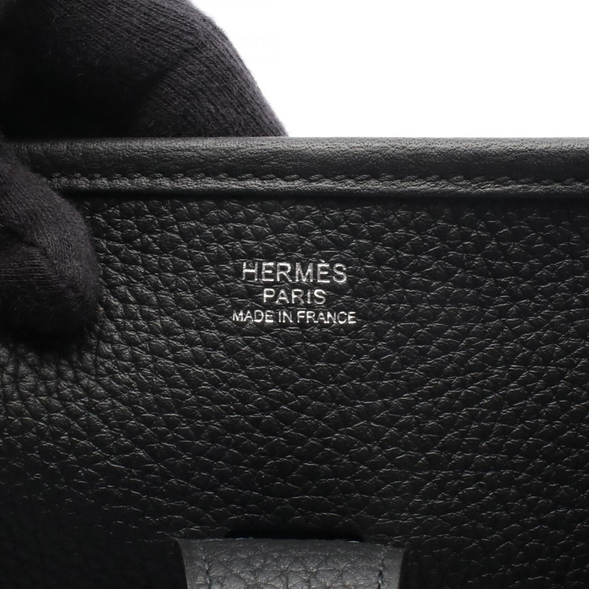 Hermes Black Taurillon Clemence Leather Handbag Shoulder Bag (Pre-Owned)