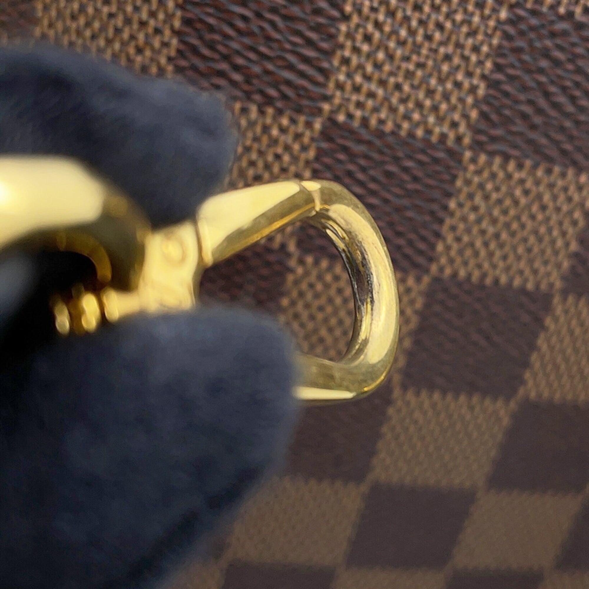 Louis Vuitton Damier Damier Canvas Ebene Noir Handbag Shoulder Bag (Pre-Owned)
