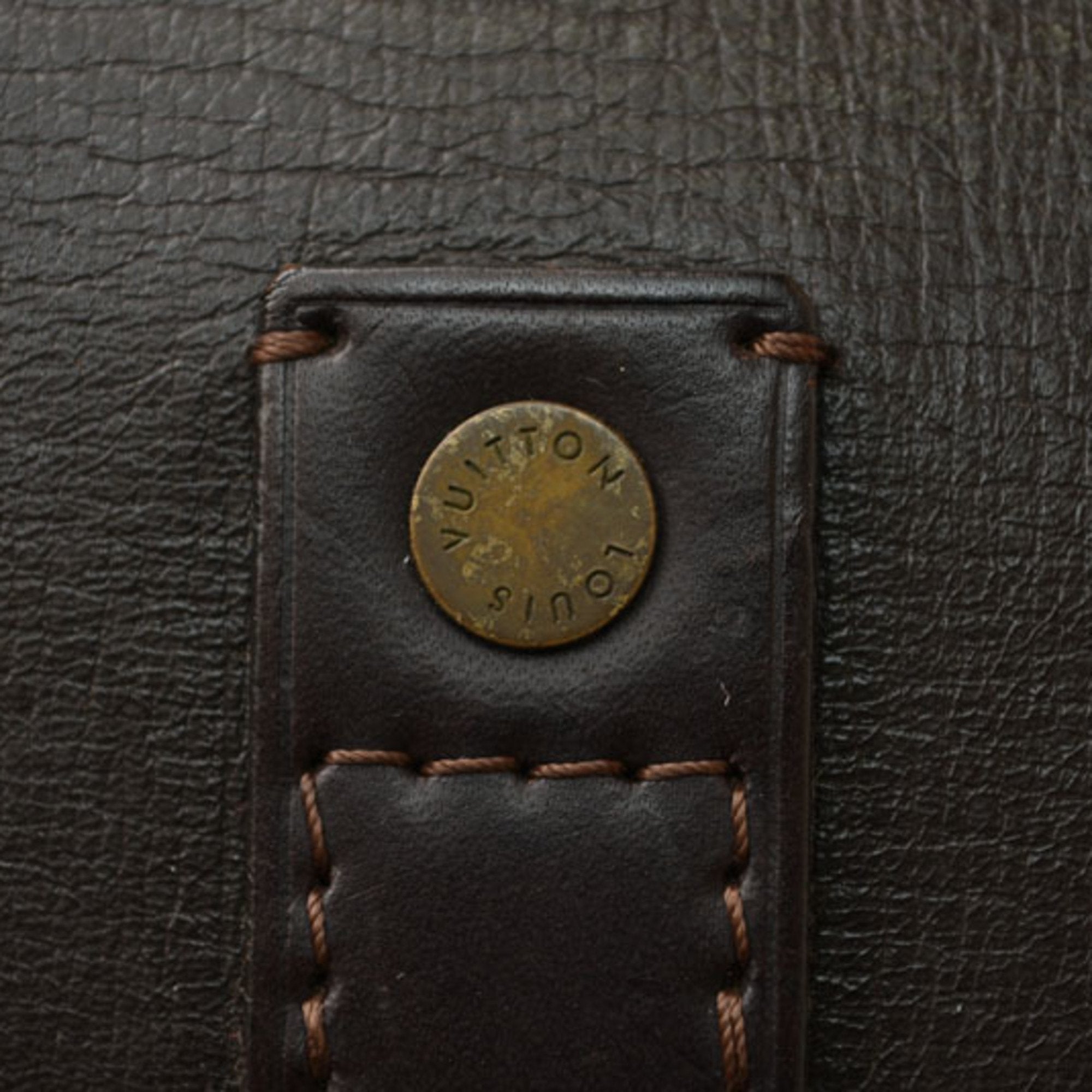 Louis Vuitton Coffee Utah Leather Shoulder Bag (Pre-Owned)