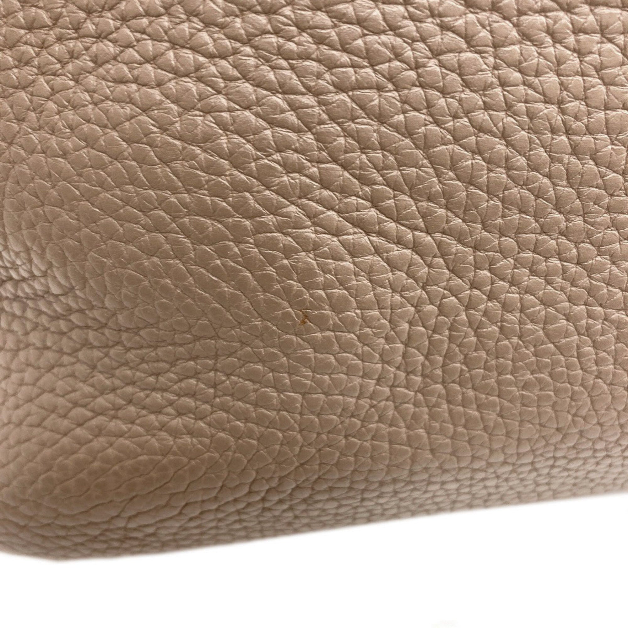 Hermes Etoupe Gray Taurillon Clemence Leather Handbag (Pre-Owned)
