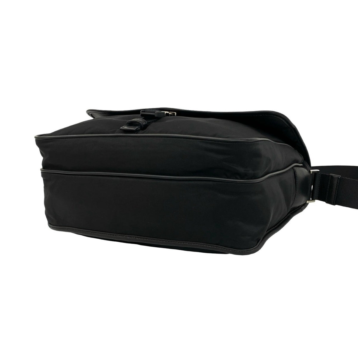 Prada Black Nylon Leather Shoulder Bag (Pre-Owned)